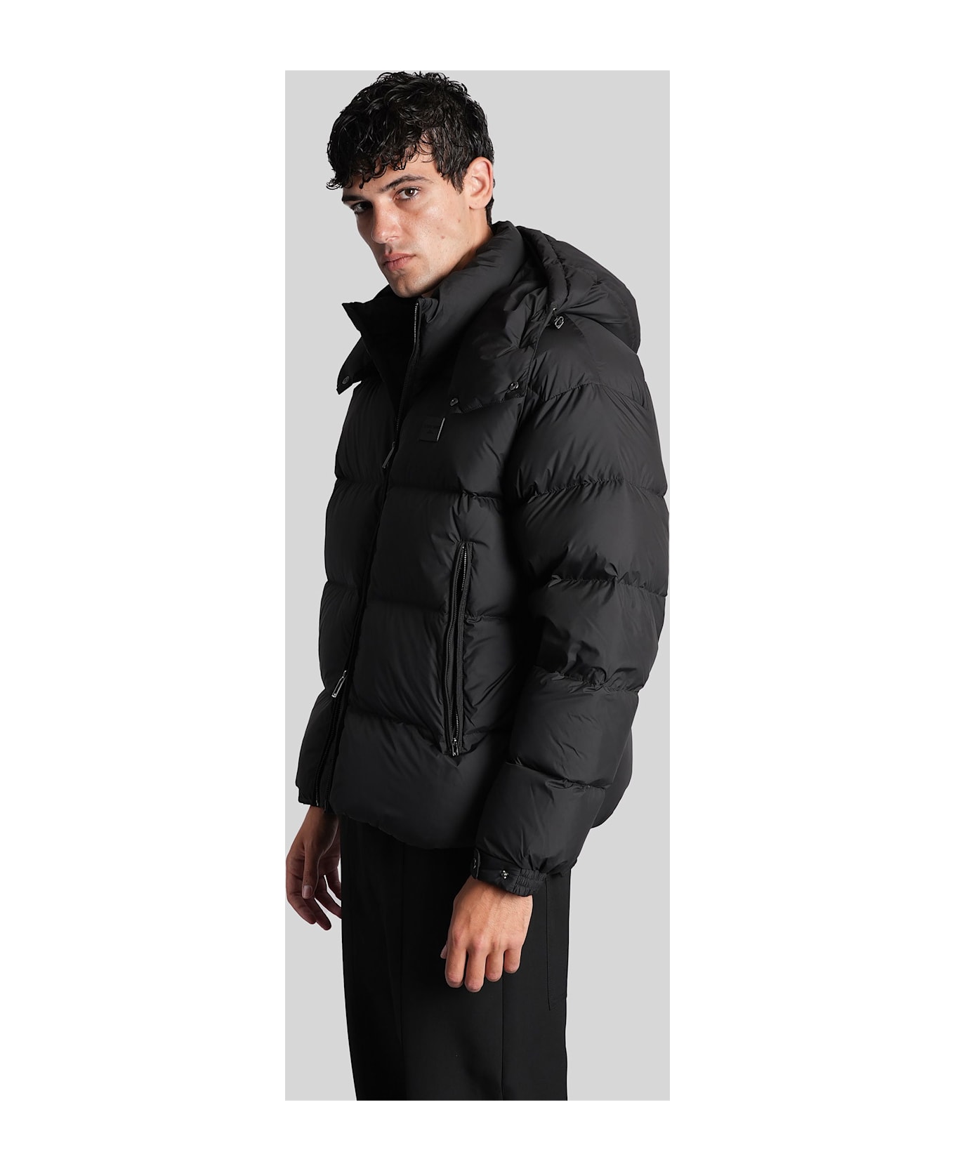 Emporio Armani Puffer In Black Polyester - black