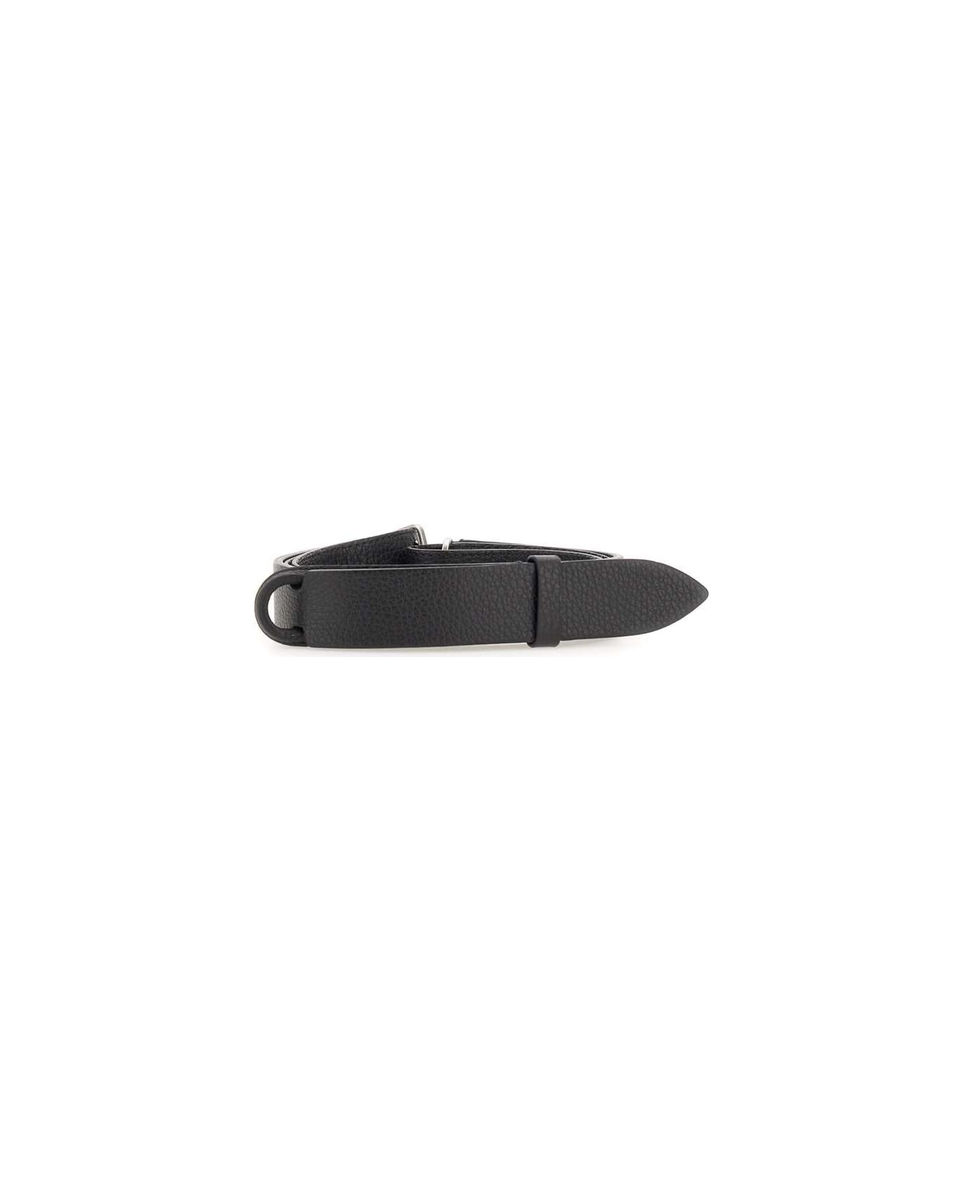 Orciani "nobukle Micron" Leather Belt - BLACK ベルト