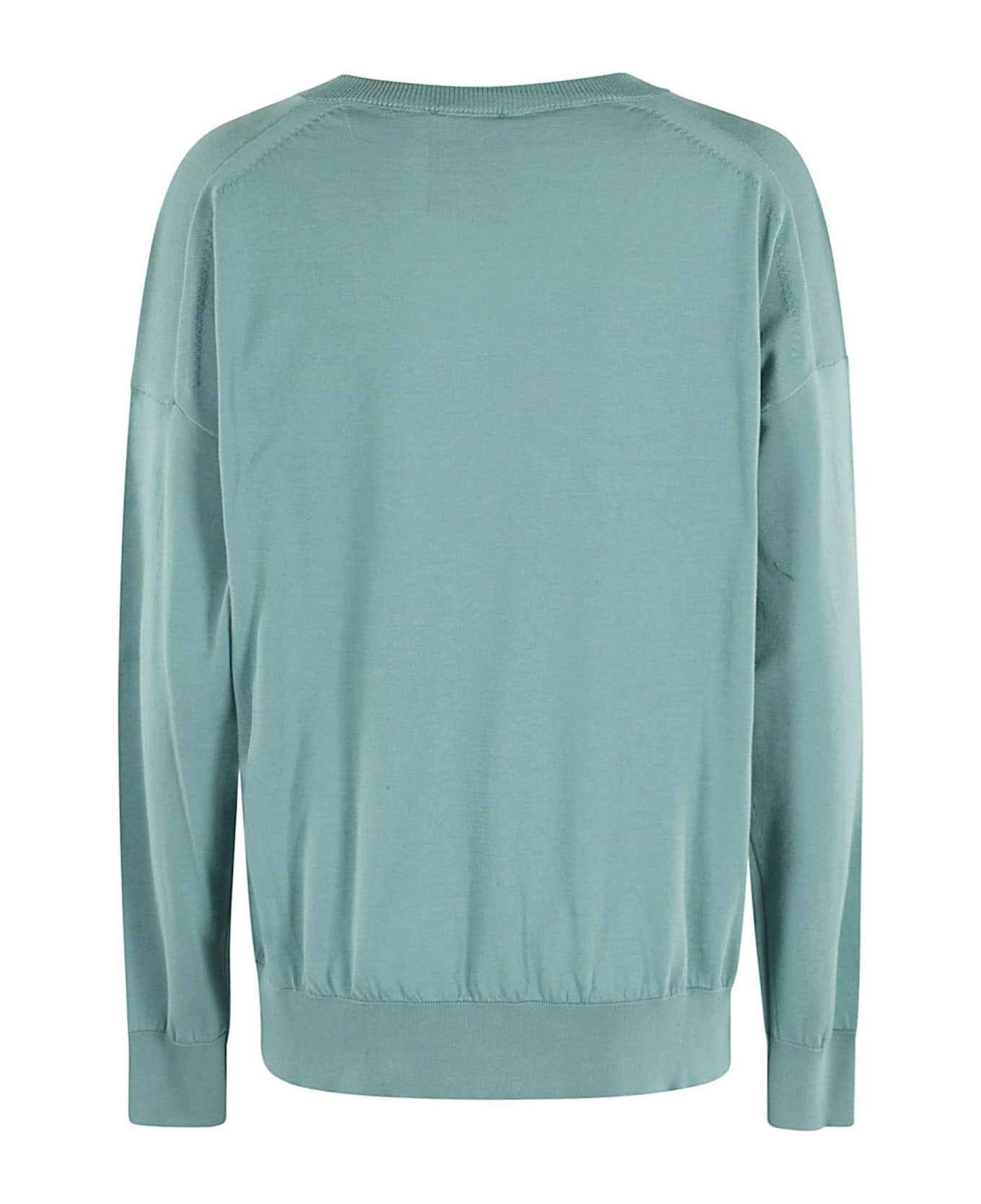 SEMICOUTURE Aquamarine Cotton Sweater - Green ニットウェア