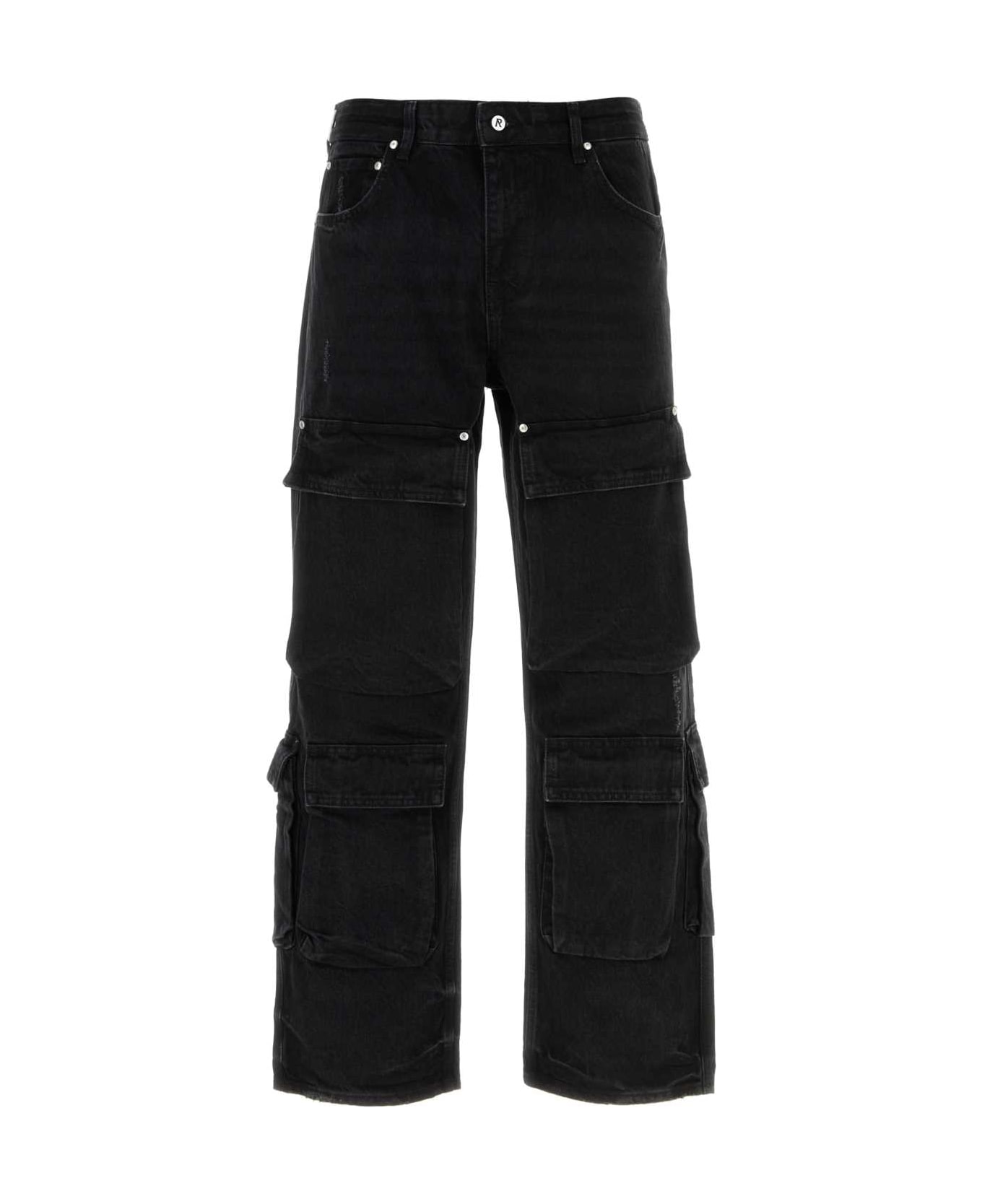 REPRESENT Black Denim Cargo Jeans - BLACK