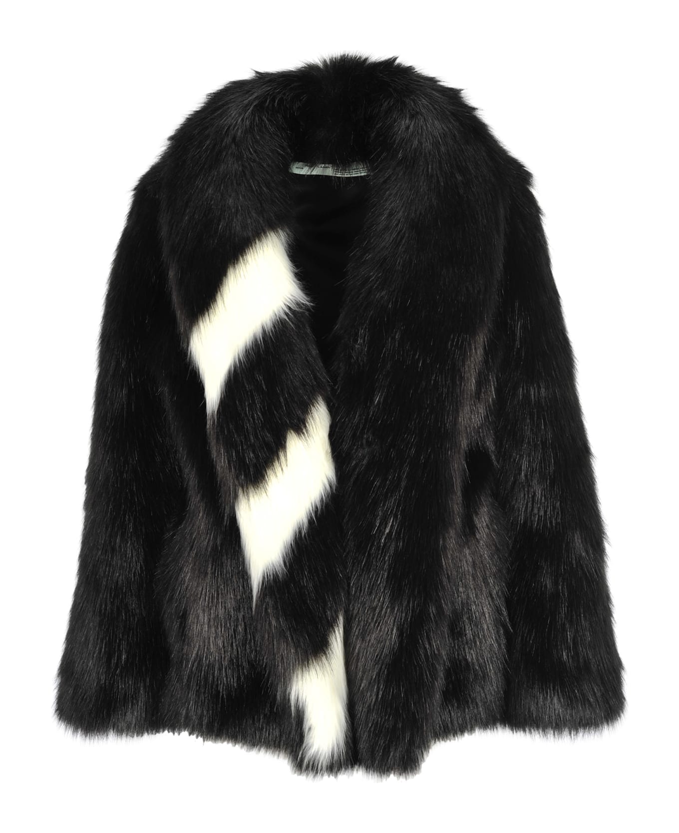 Off-White Off White Black Rap Fake Fur Black No Color - BLACK