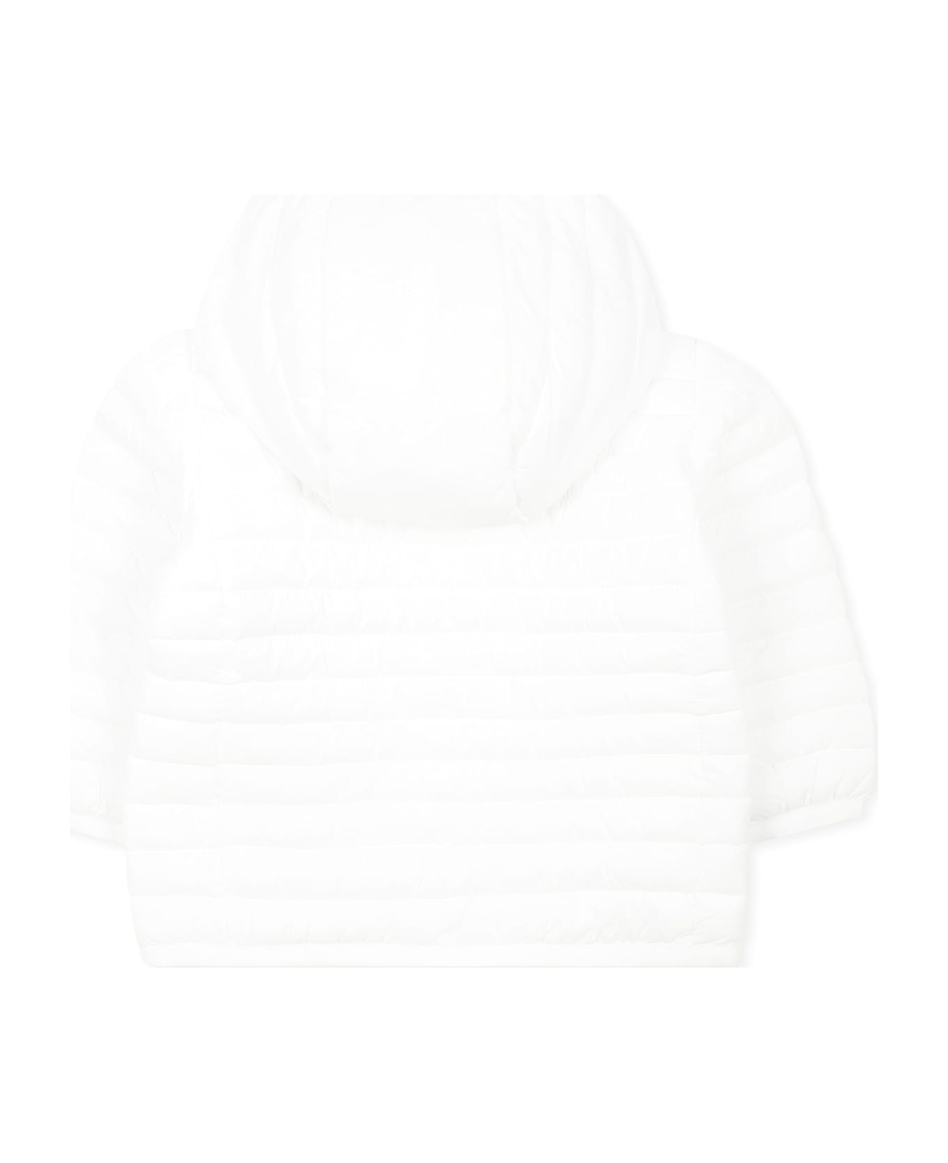 Save the Duck White Down Jacket For Baby Boy With Logo - White