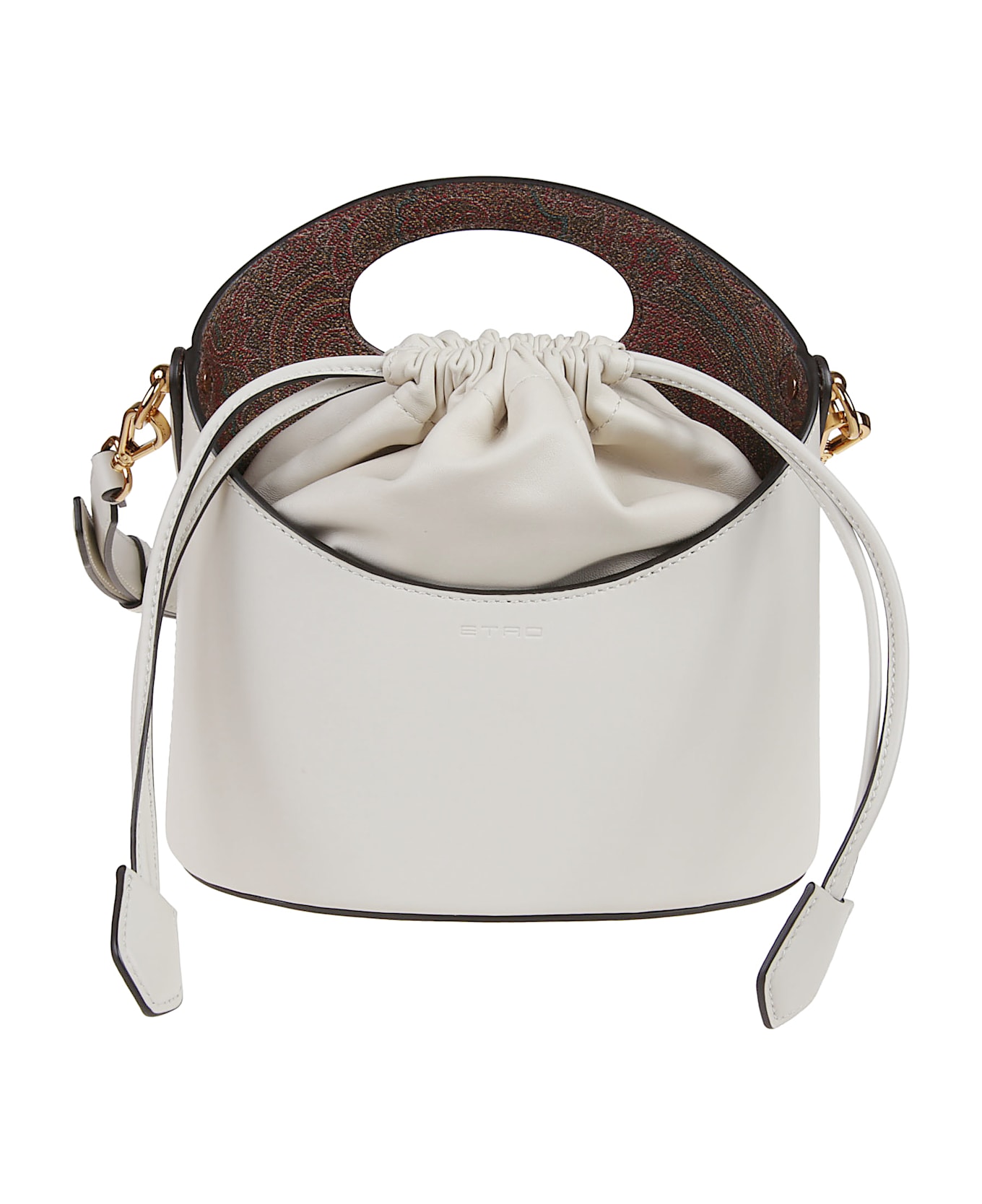 Etro Medium Saturno Bucket Bag - Bianco Latte