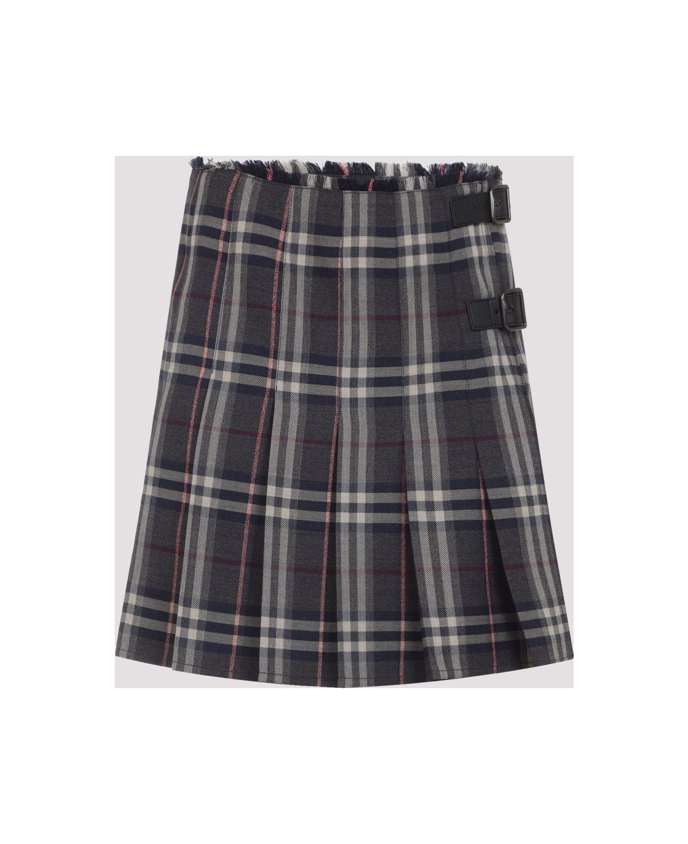 Burberry Check Mini Skirt - Fig Bk Amethyst