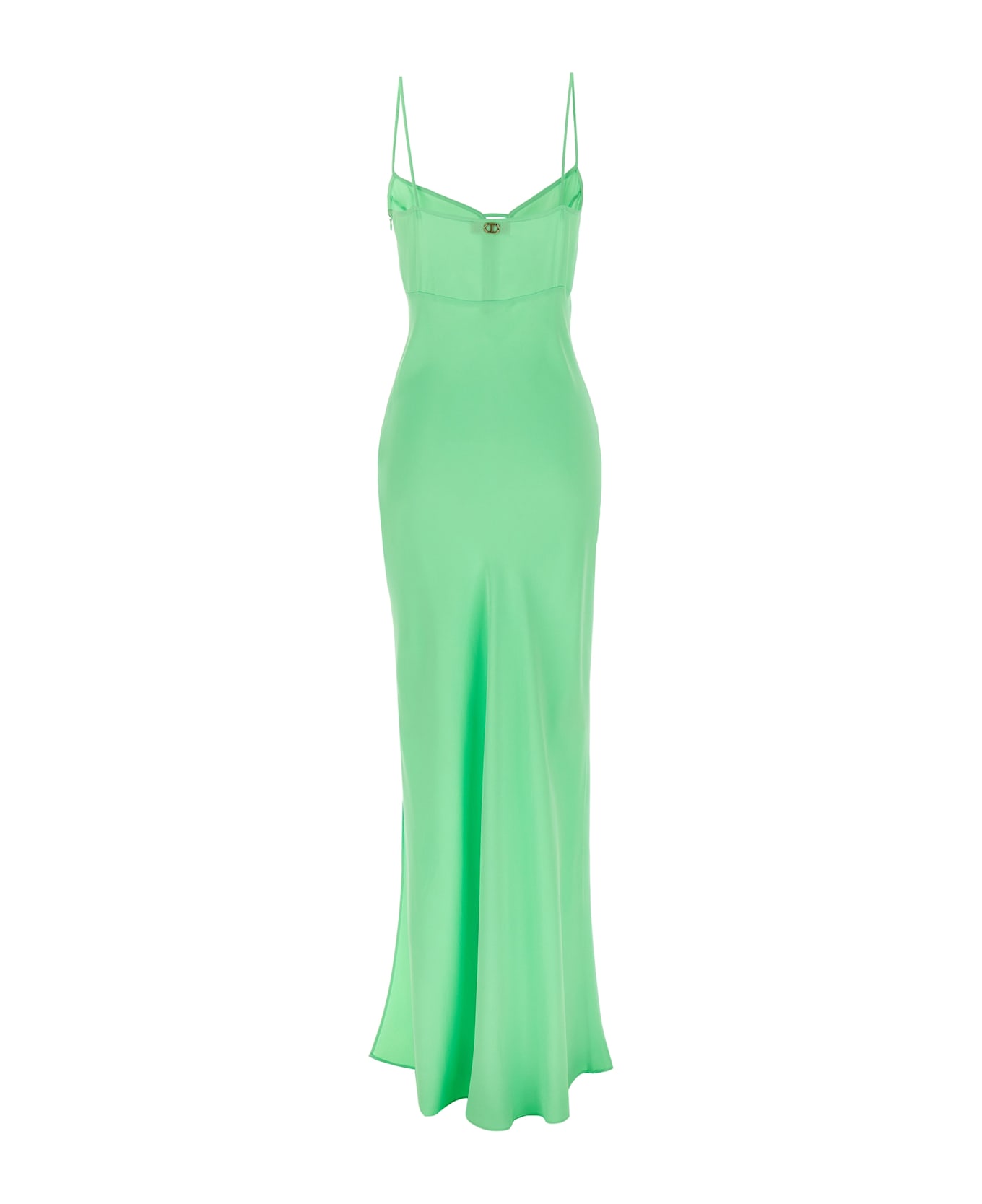 TwinSet Maxi Satin Dress - Green