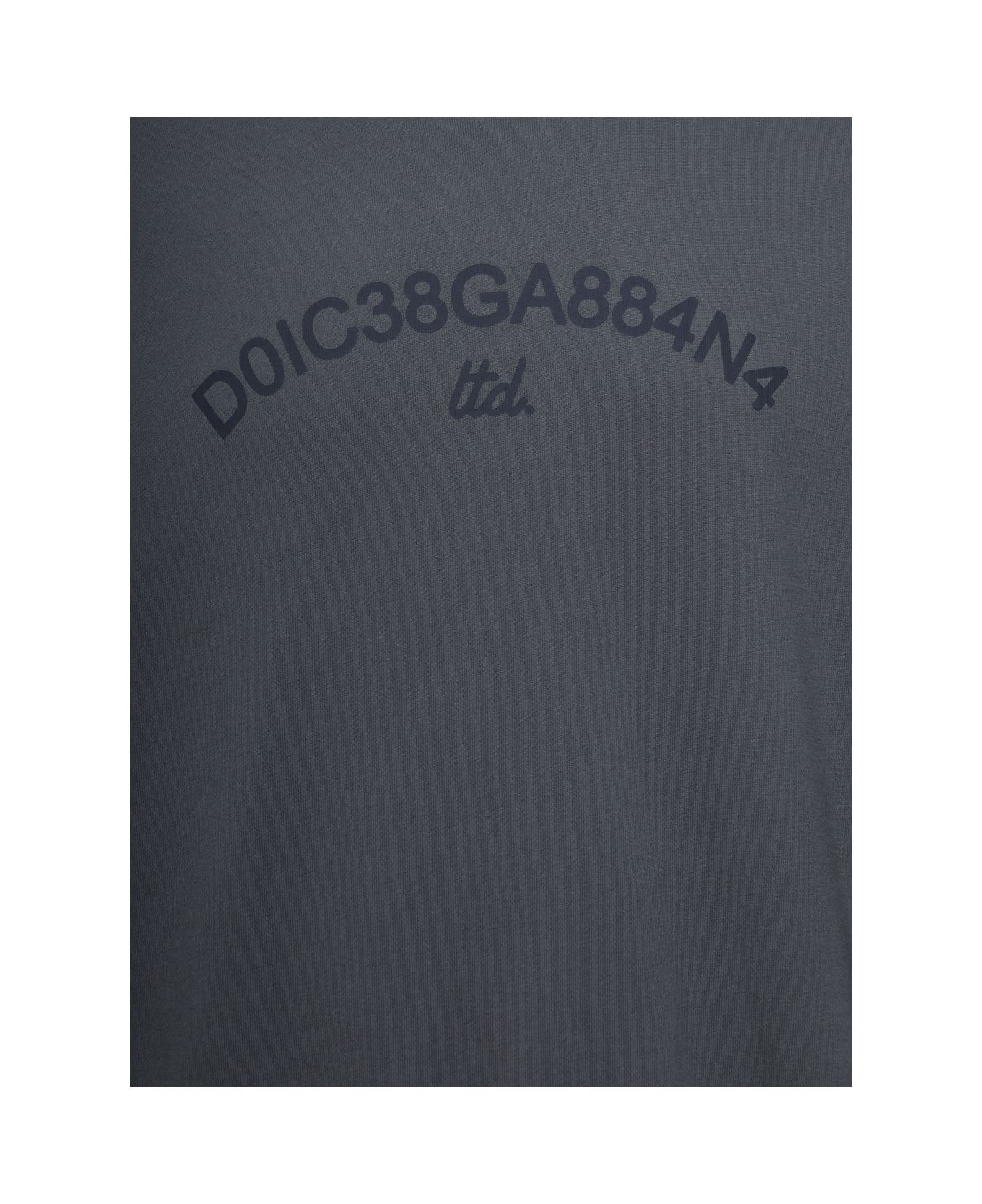 Dolce & Gabbana Grey Hoodie In Cotton Man - Grey