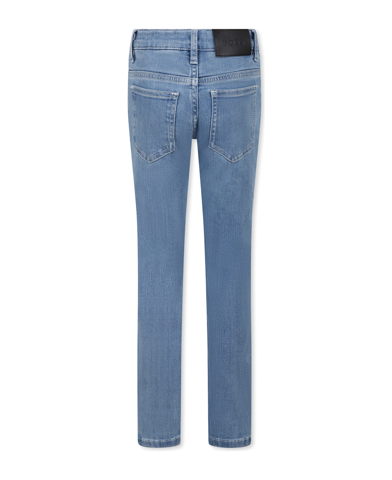 Hugo Boss Denim Jeans For Boy With Logo - Denim