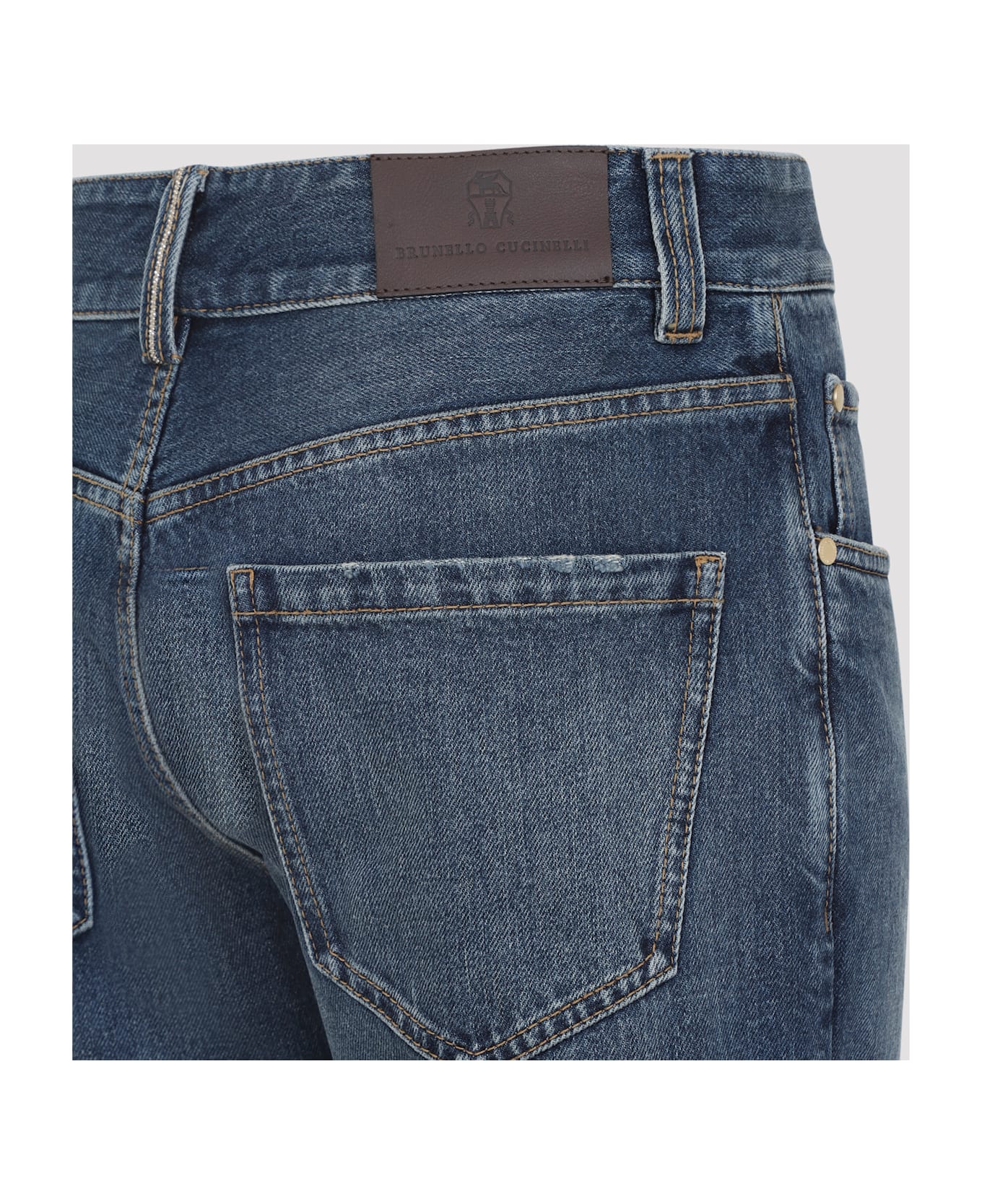 Brunello Cucinelli Cotton Jeans - Aged Blue Denim