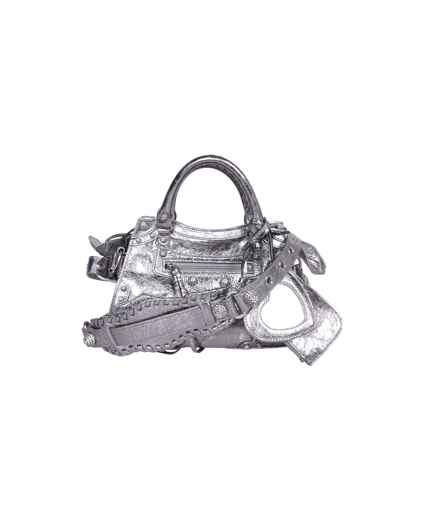 Balenciaga Neo Cagole City Xs Bag - Silver