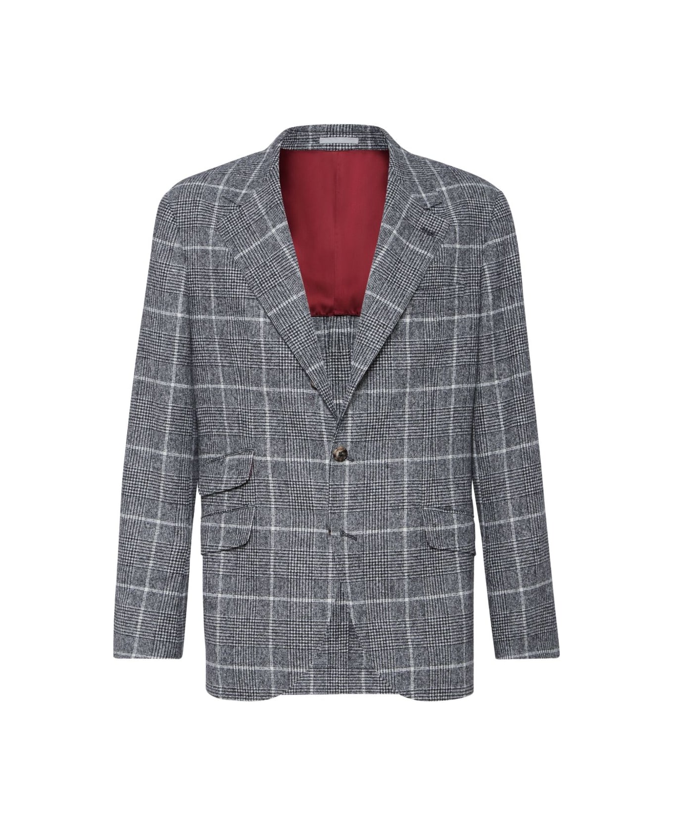 Brunello Cucinelli Wool Deconstructed Jacket - Blue