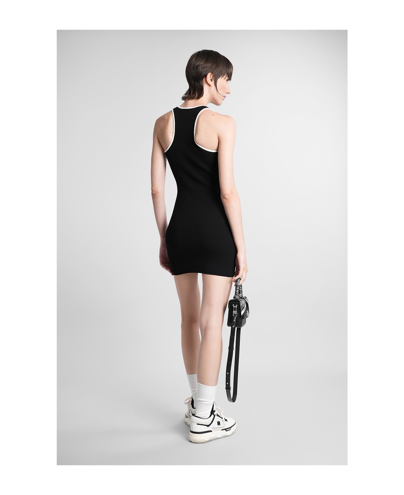 AMIRI Mini Dress In Black Viscose - black