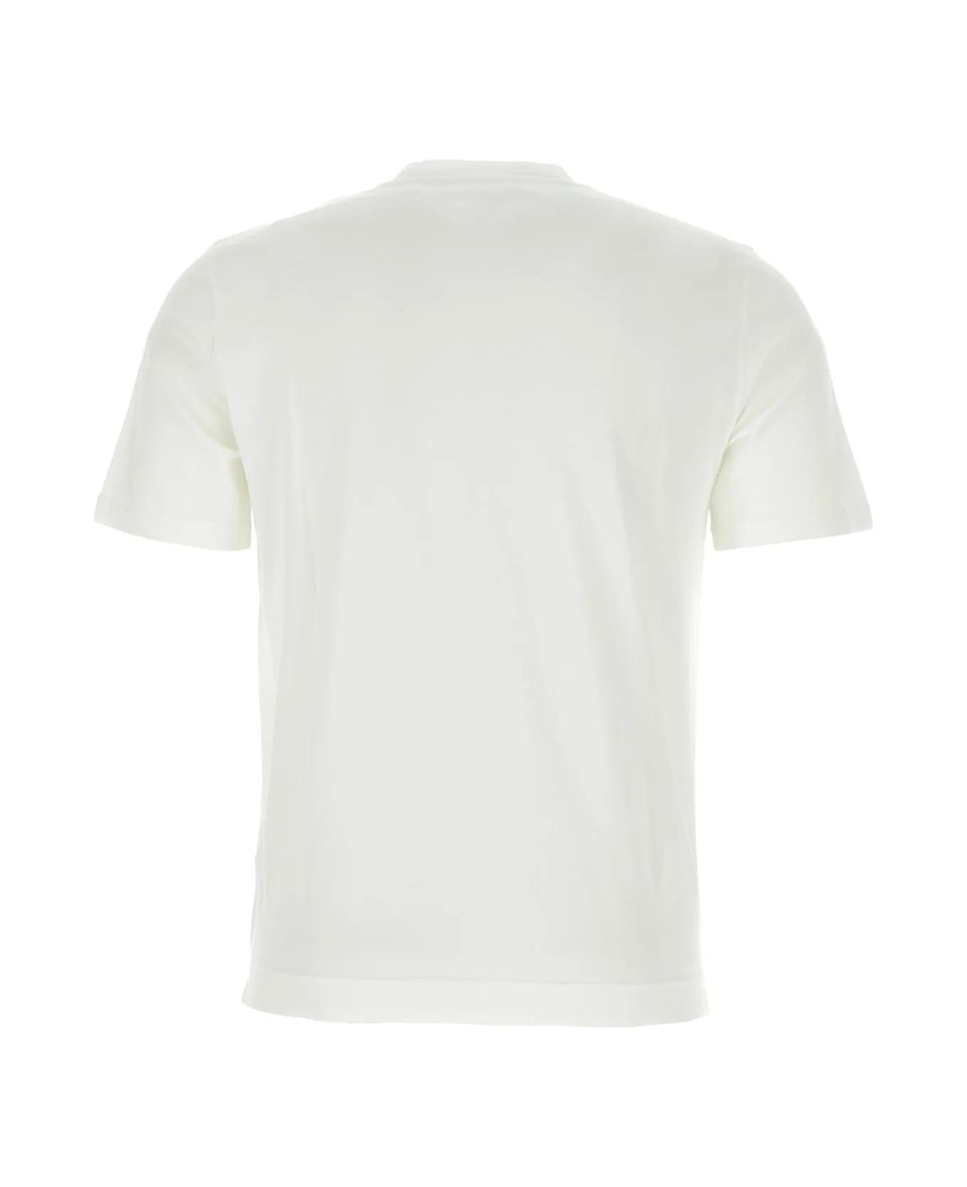 Fedeli White Cotton T-shirt - WHITE