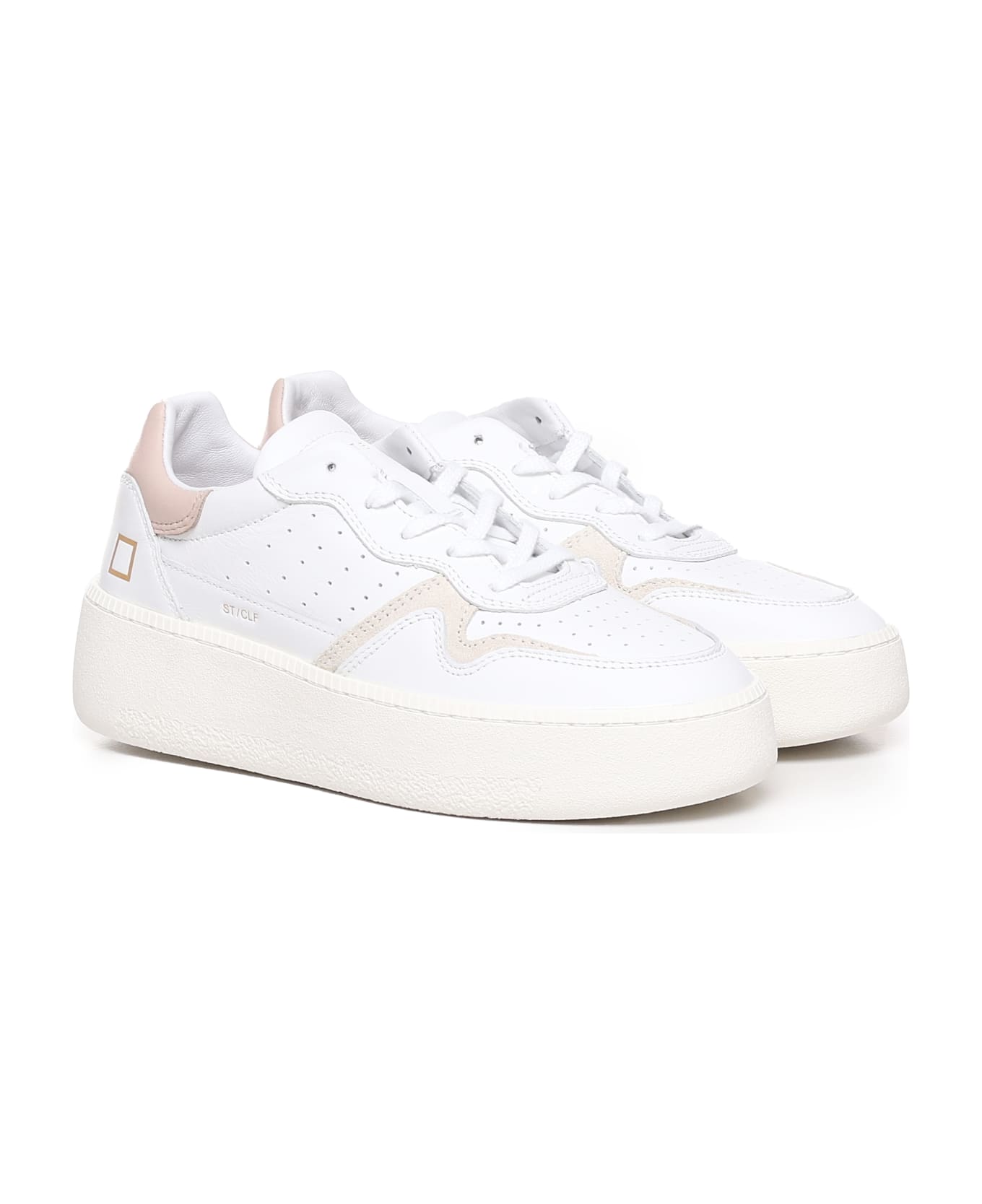 D.A.T.E. Sfera Basic Sneakers - WHITE-PINK