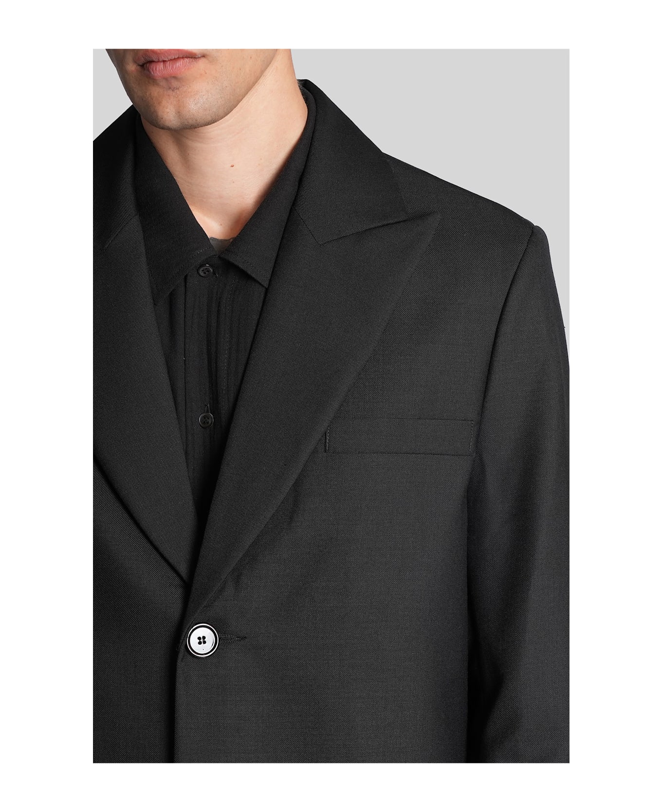 Séfr Seydou Blazer In Black Wool - black