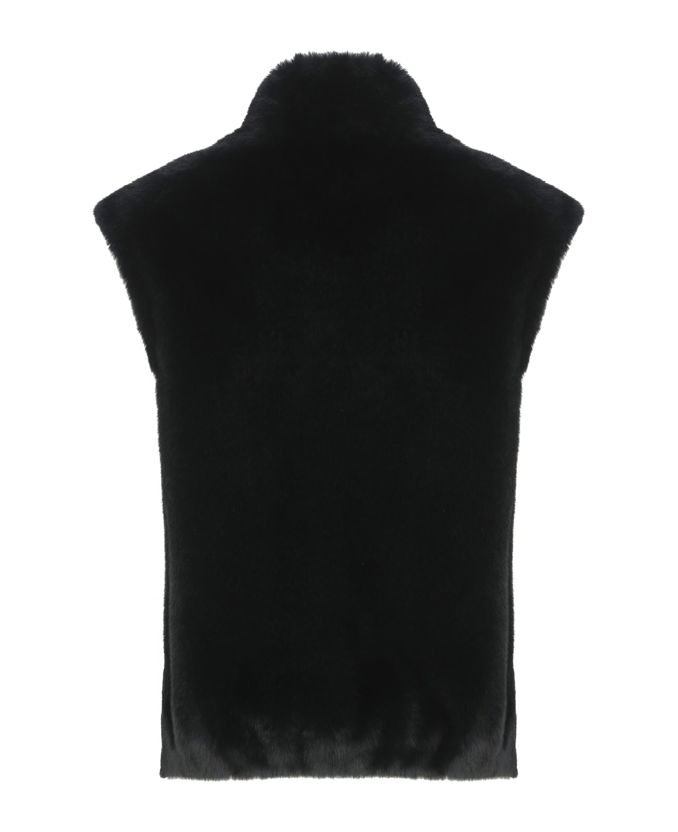 Herno Synth Fur Sleeveless Jacket - Black