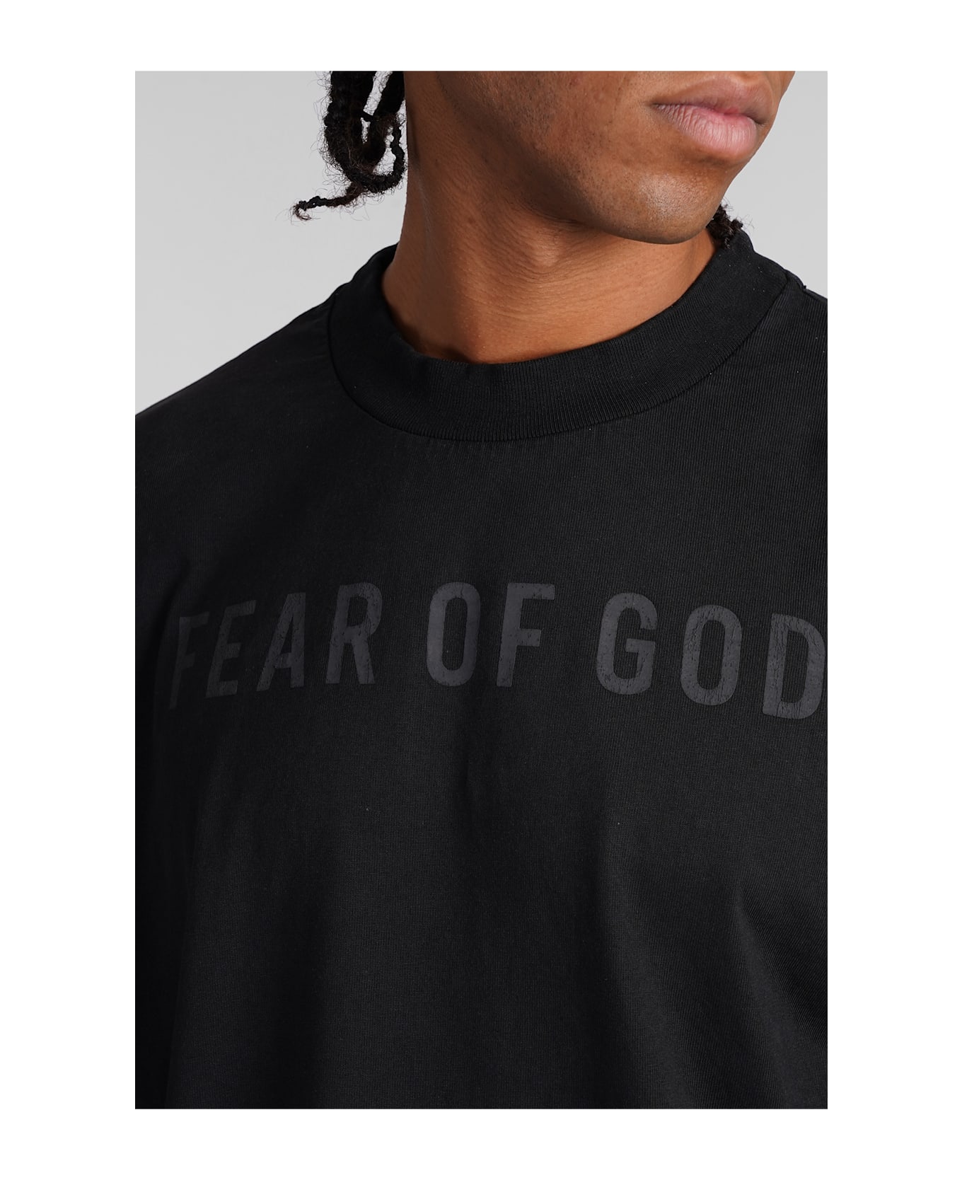 Fear of God T-shirt In Black Cotton - black