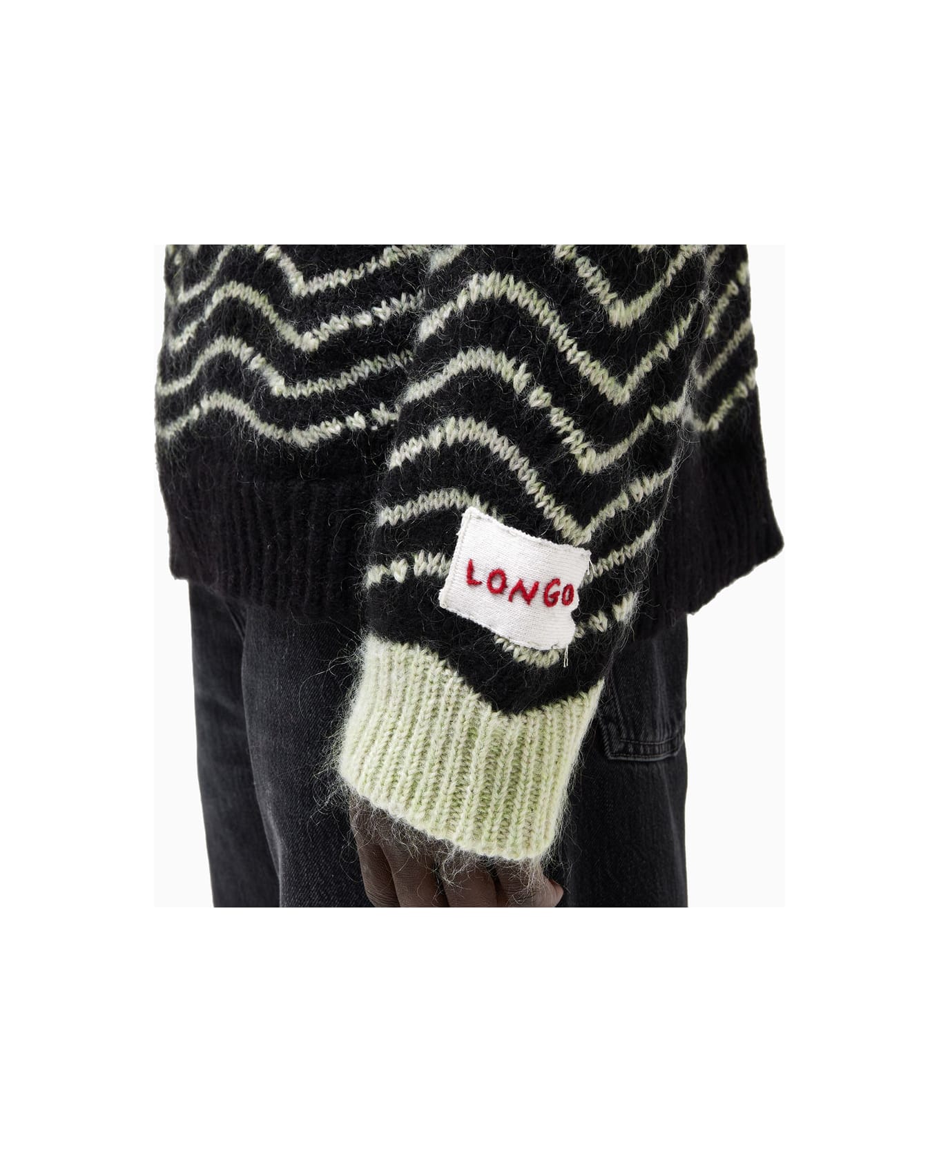 Longo Jacquard Wave Sweater - GREY