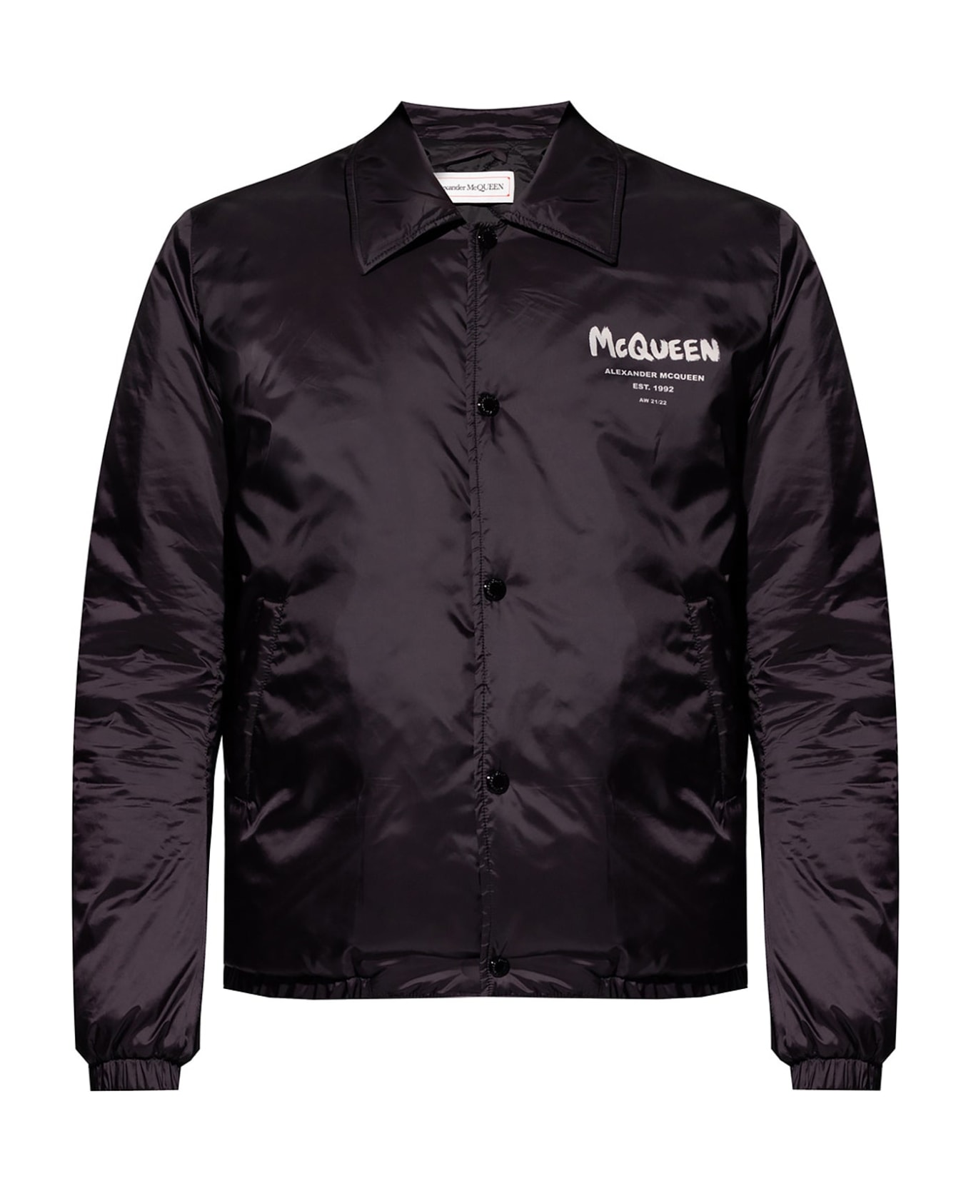 Alexander McQueen Windbreaker Logo Jacket - Black