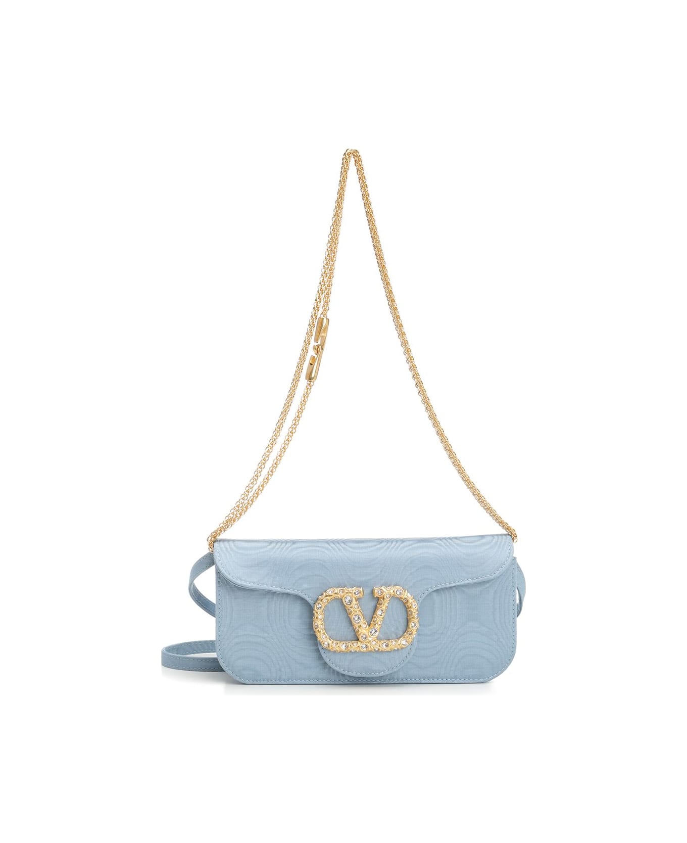 Valentino Garavani 
locò
 Clutch - Light blue