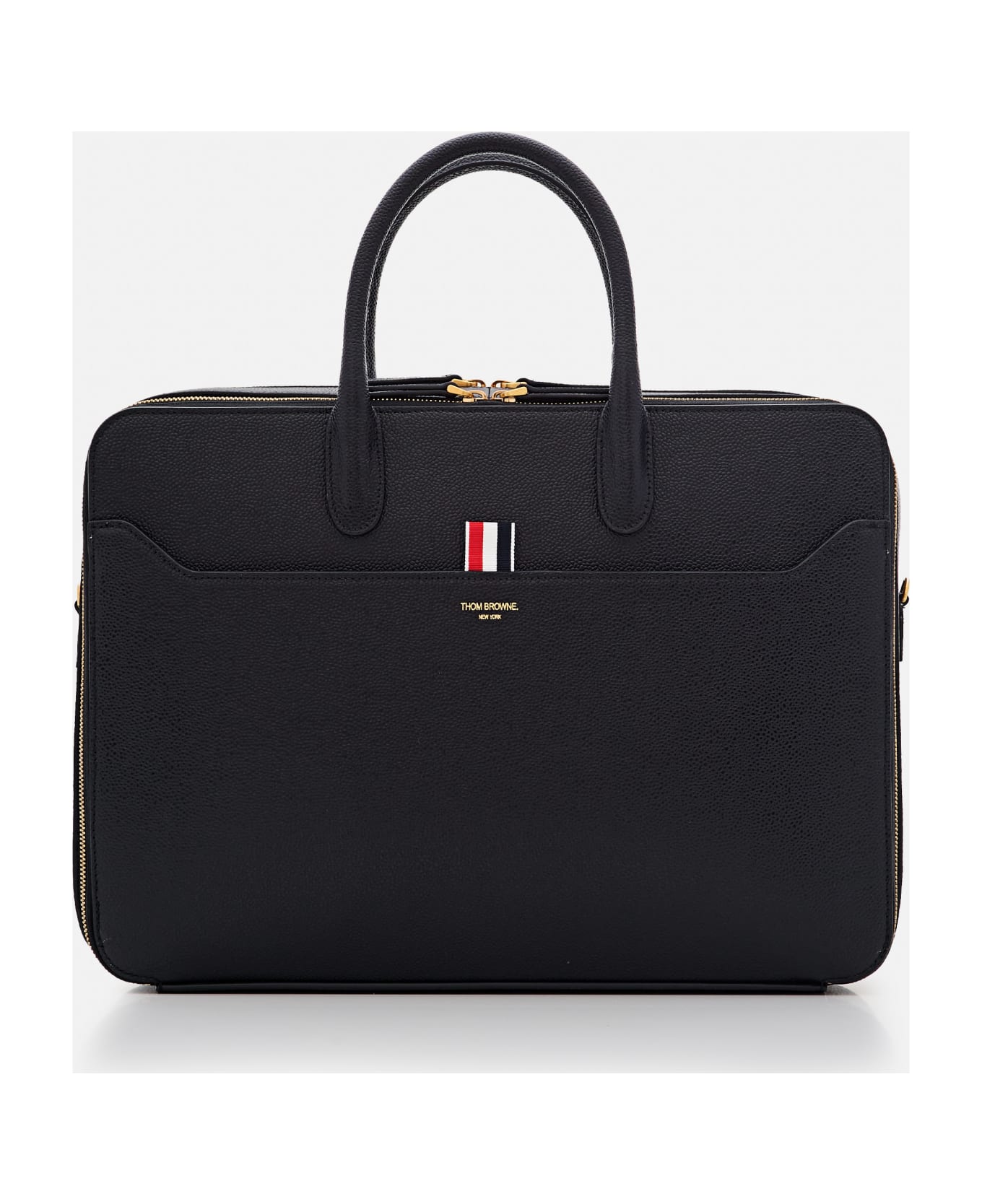 Thom Browne Leather Business Bag - Black