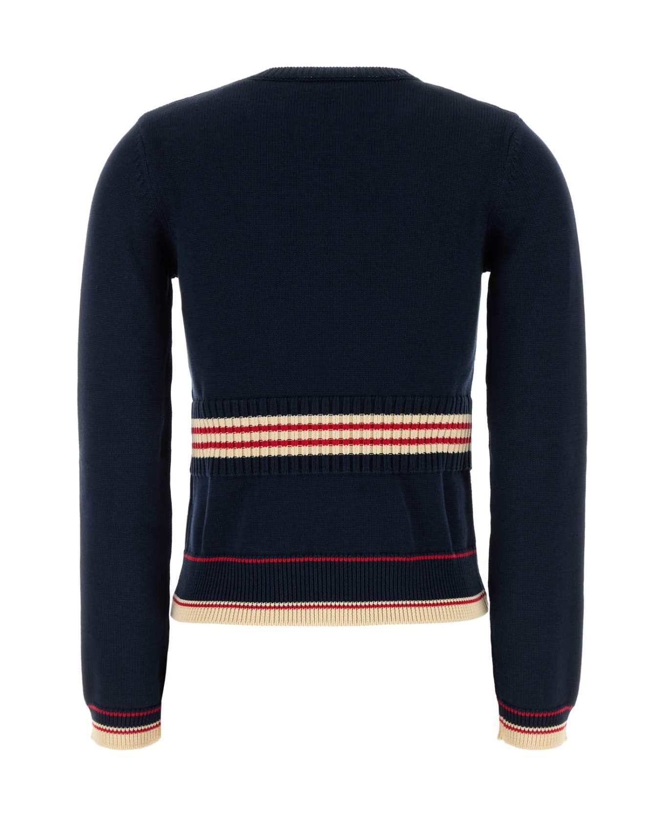 Valentino Garavani Navy Blue Cotton Sweater - NAVYBETULLA