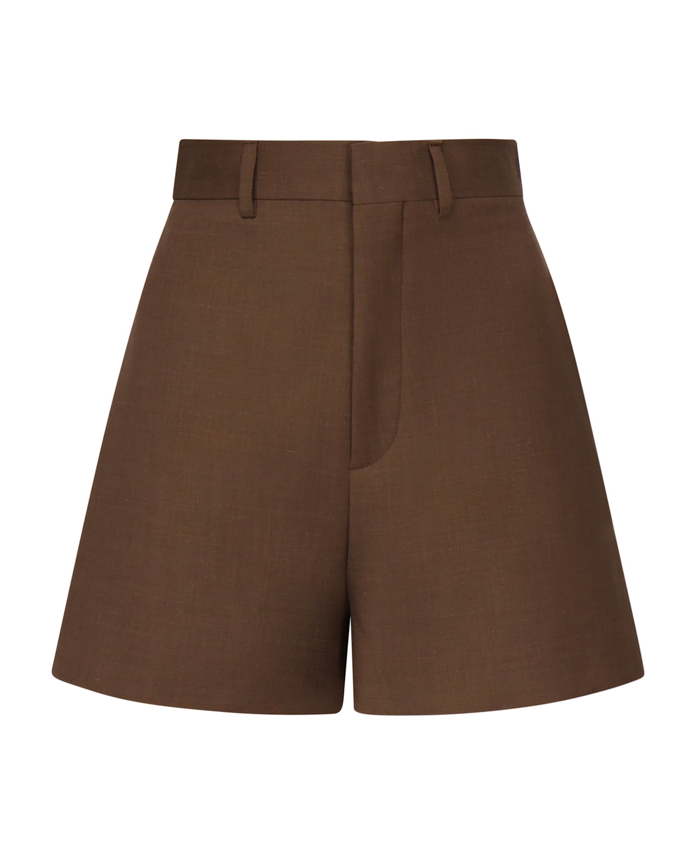Nineminutes Tailored Cool Wool Shorts - Brown