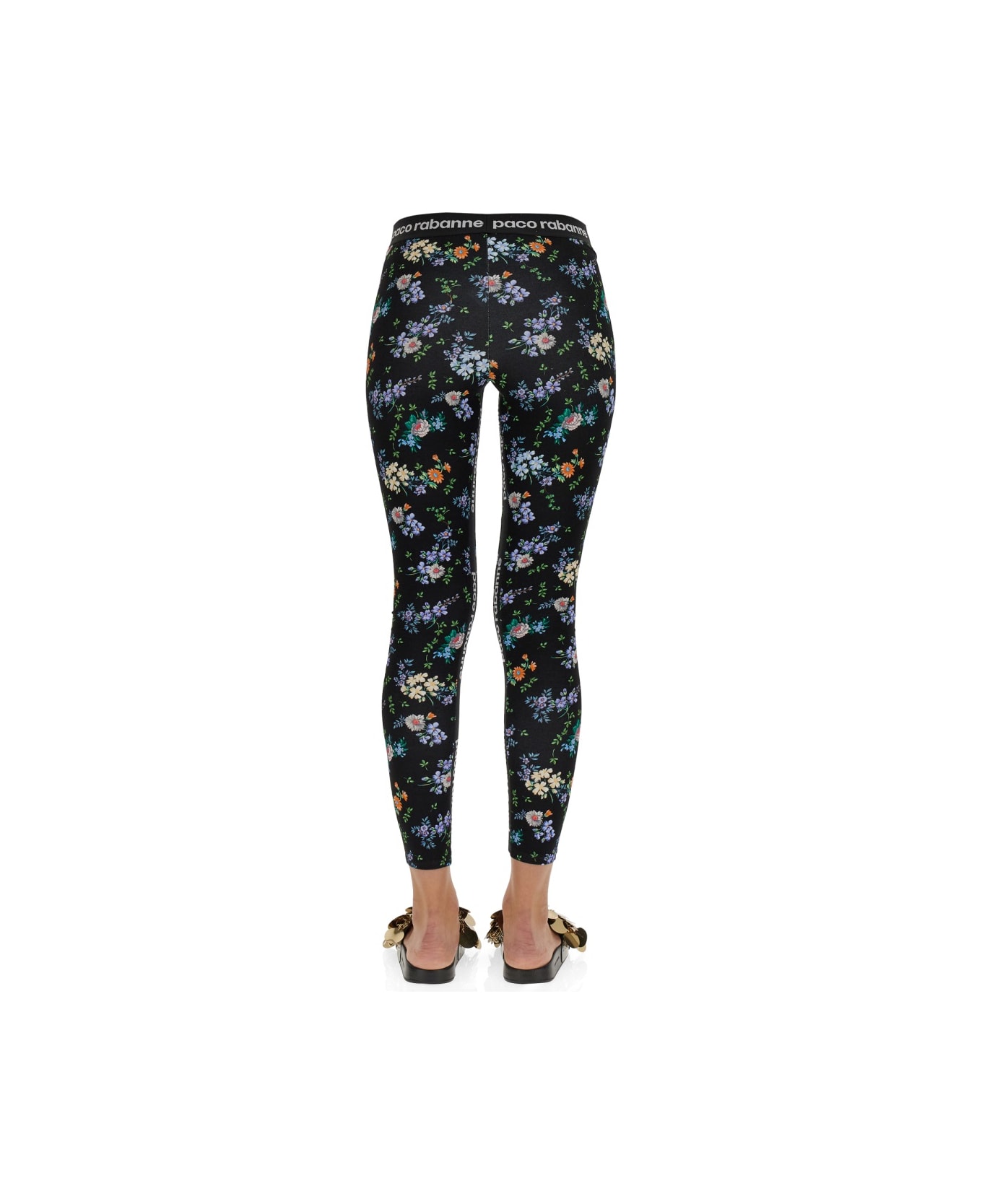 Paco Rabanne Leggings With Logoed Band - MULTICOLOUR
