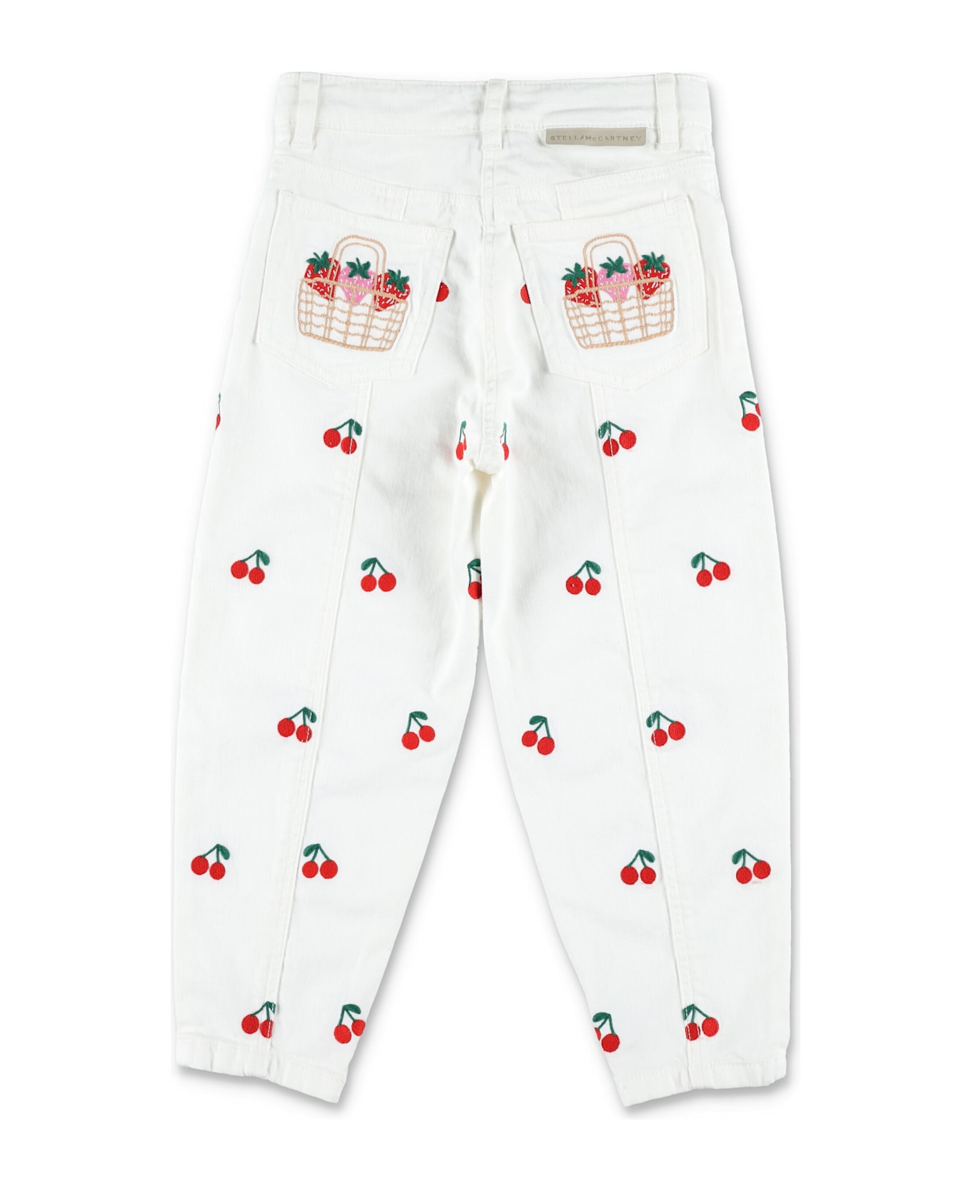 Stella McCartney Kids Kid - Cherry Embroidered Jeans - WHITE