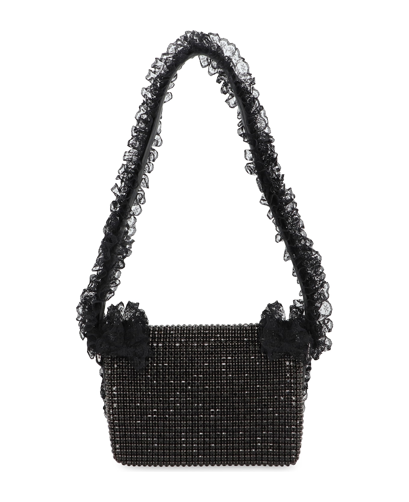self-portrait X Christopher Kane - Shoulder Bag With Rhinestones - black