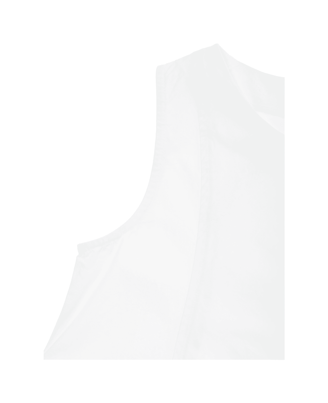 Max&Co. White Sleeveless Shirt With Rear Button Closure In Cotton Girl - White
