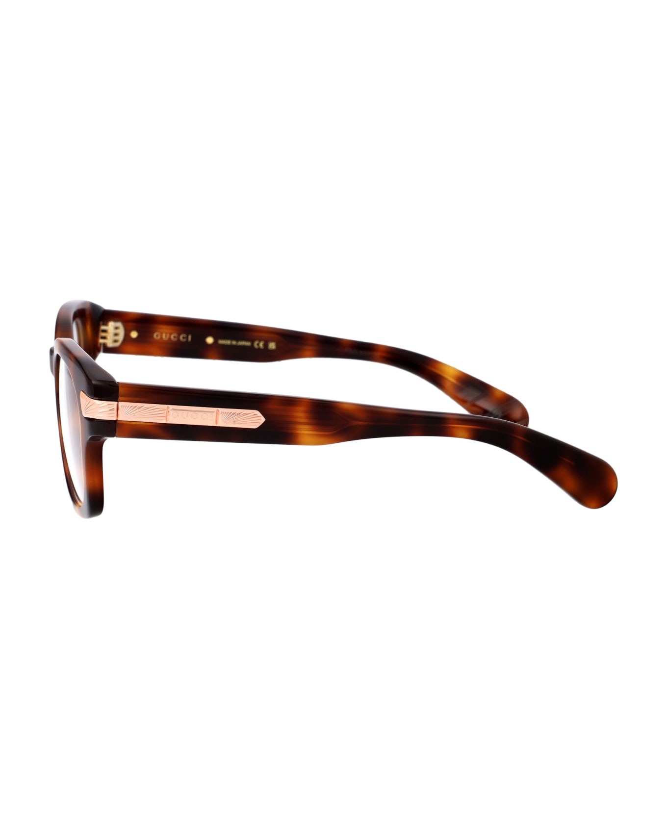 Gucci Eyewear Gg1518o Glasses - 002 HAVANA HAVANA TRANSPARENT