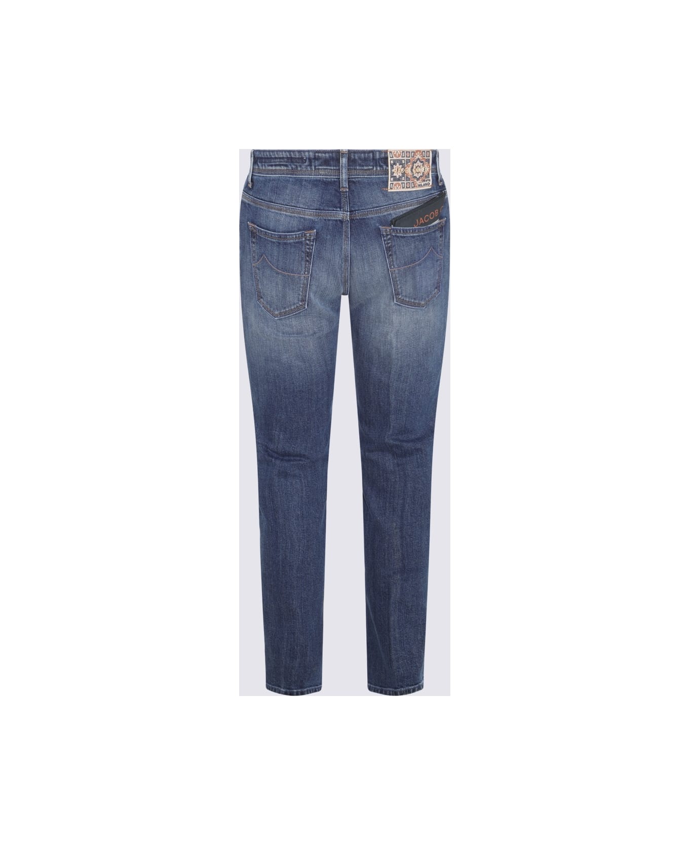 Jacob Cohen Mid Blue Denim Used Jeans - MID BLUE