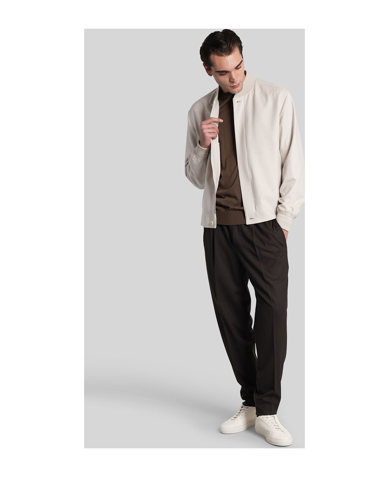 Zegna Knitwear In Brown Wool - brown