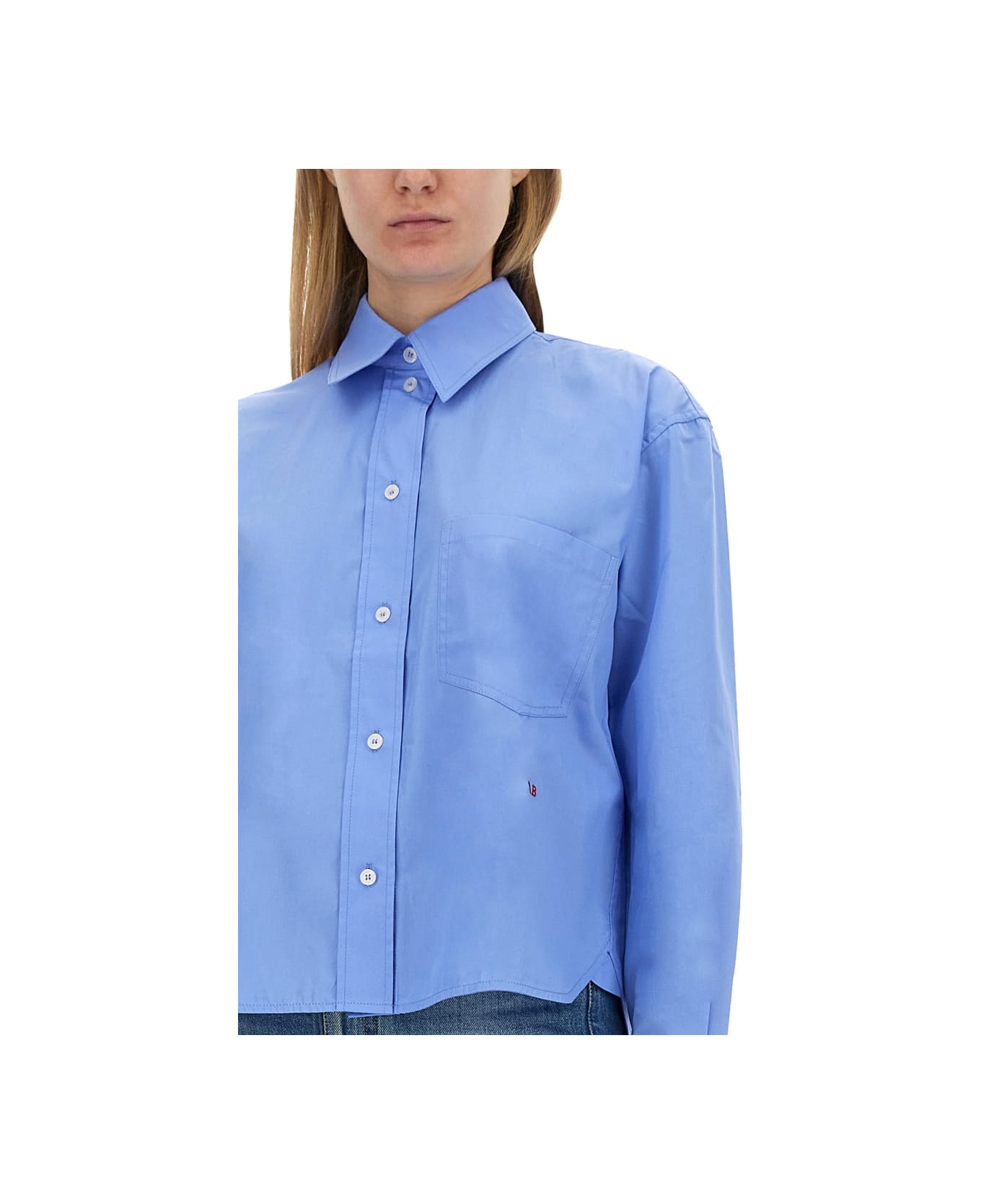 Victoria Beckham Cotton Shirt - BABY BLUE