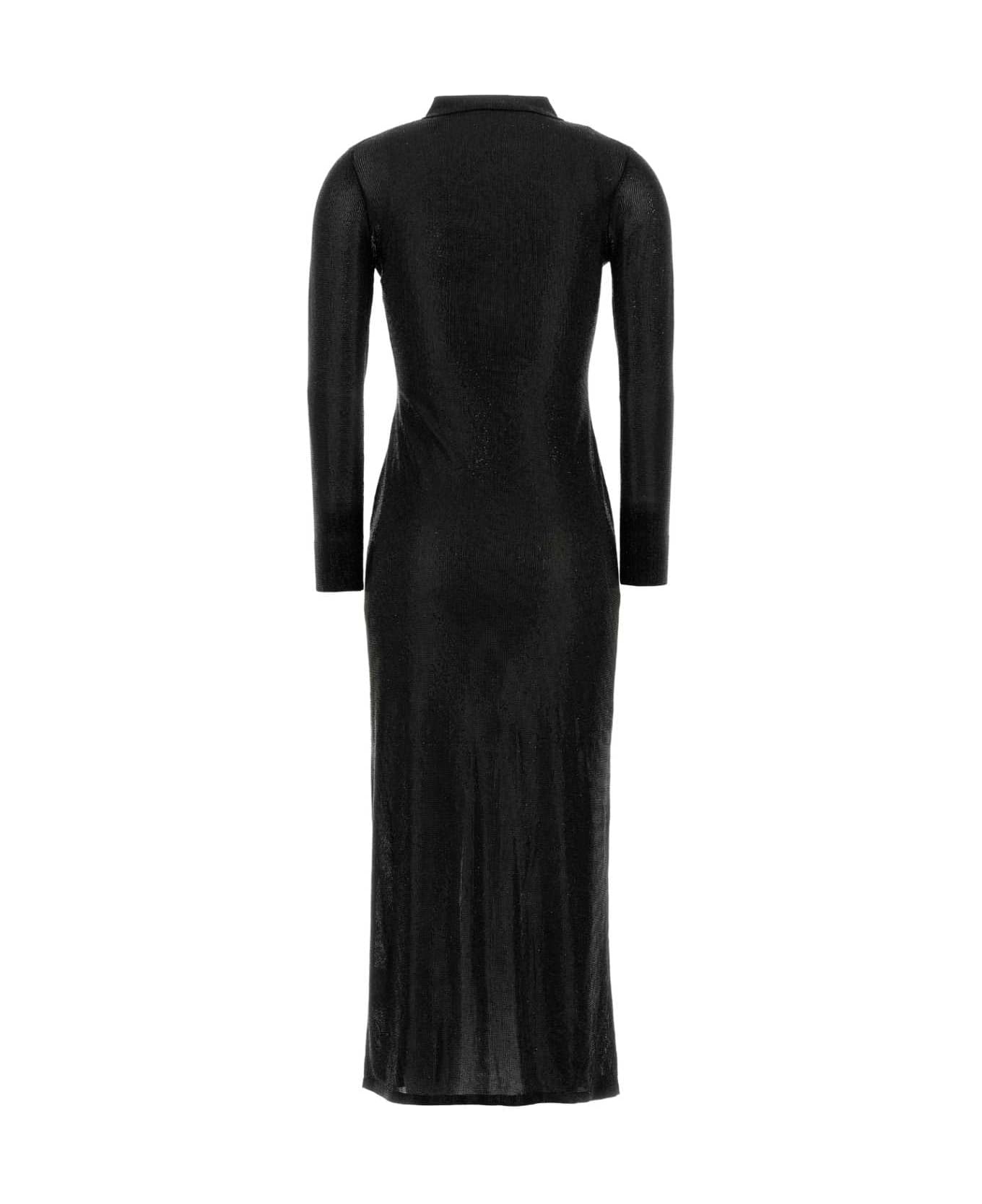 Alexander Wang Embellished Viscose Shirt Dress - BLACK