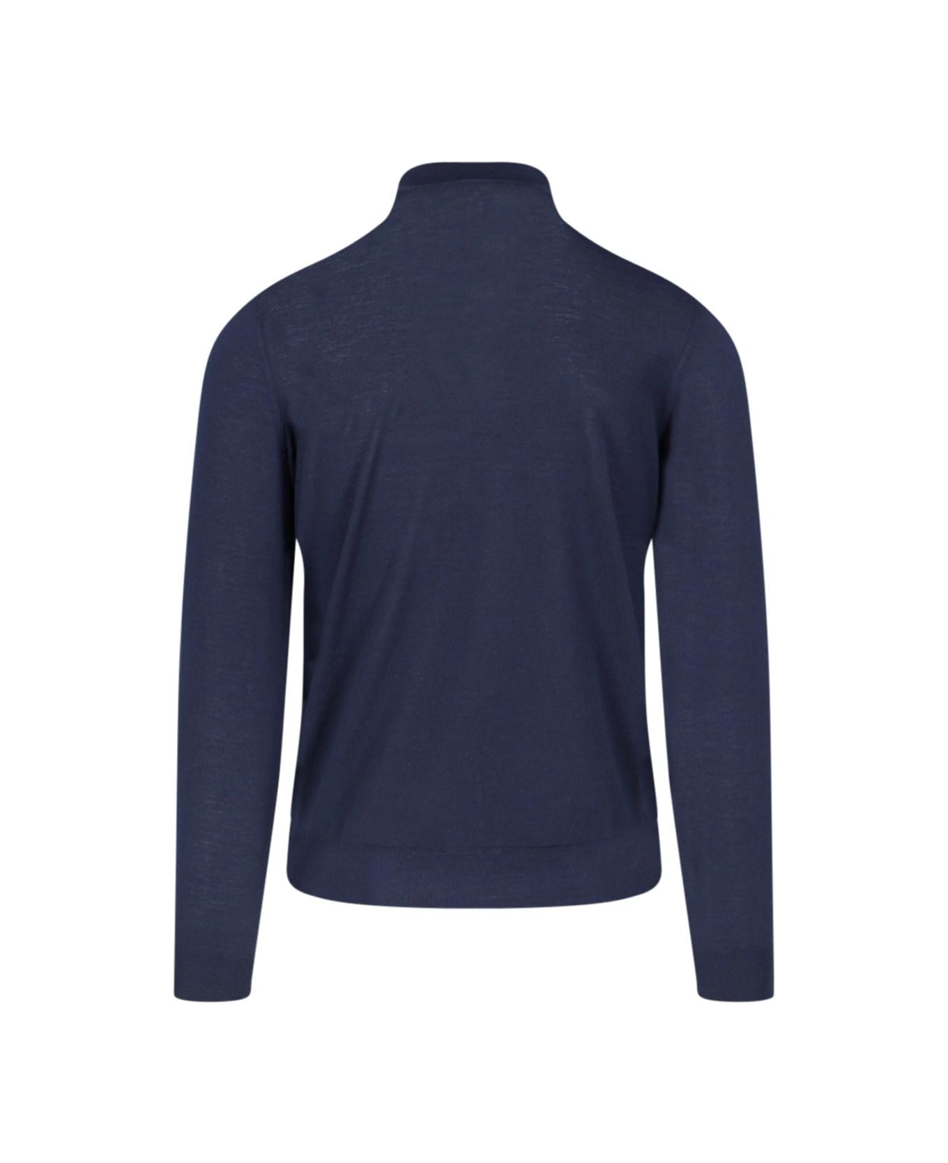 Drumohr Knitted Polo Shirt - NAVY