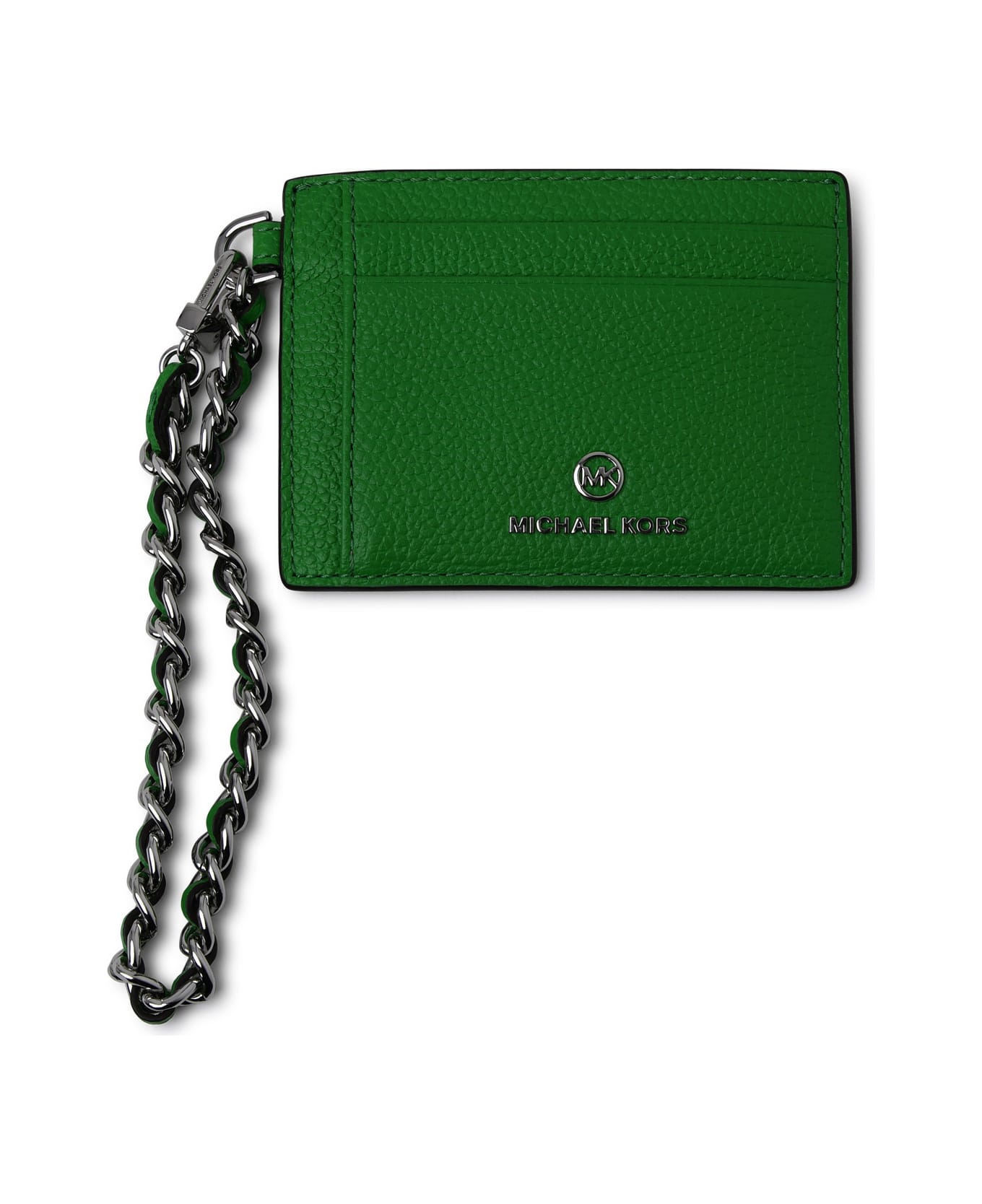 MICHAEL Michael Kors Green Leather Jet Set Card Holder - Green 財布