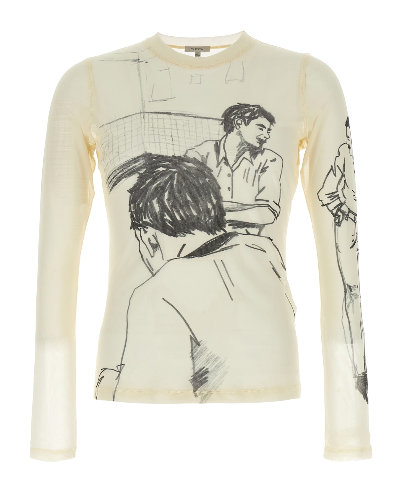J.W. Anderson 
long Sleeve Underpinning
 T-shirt - White