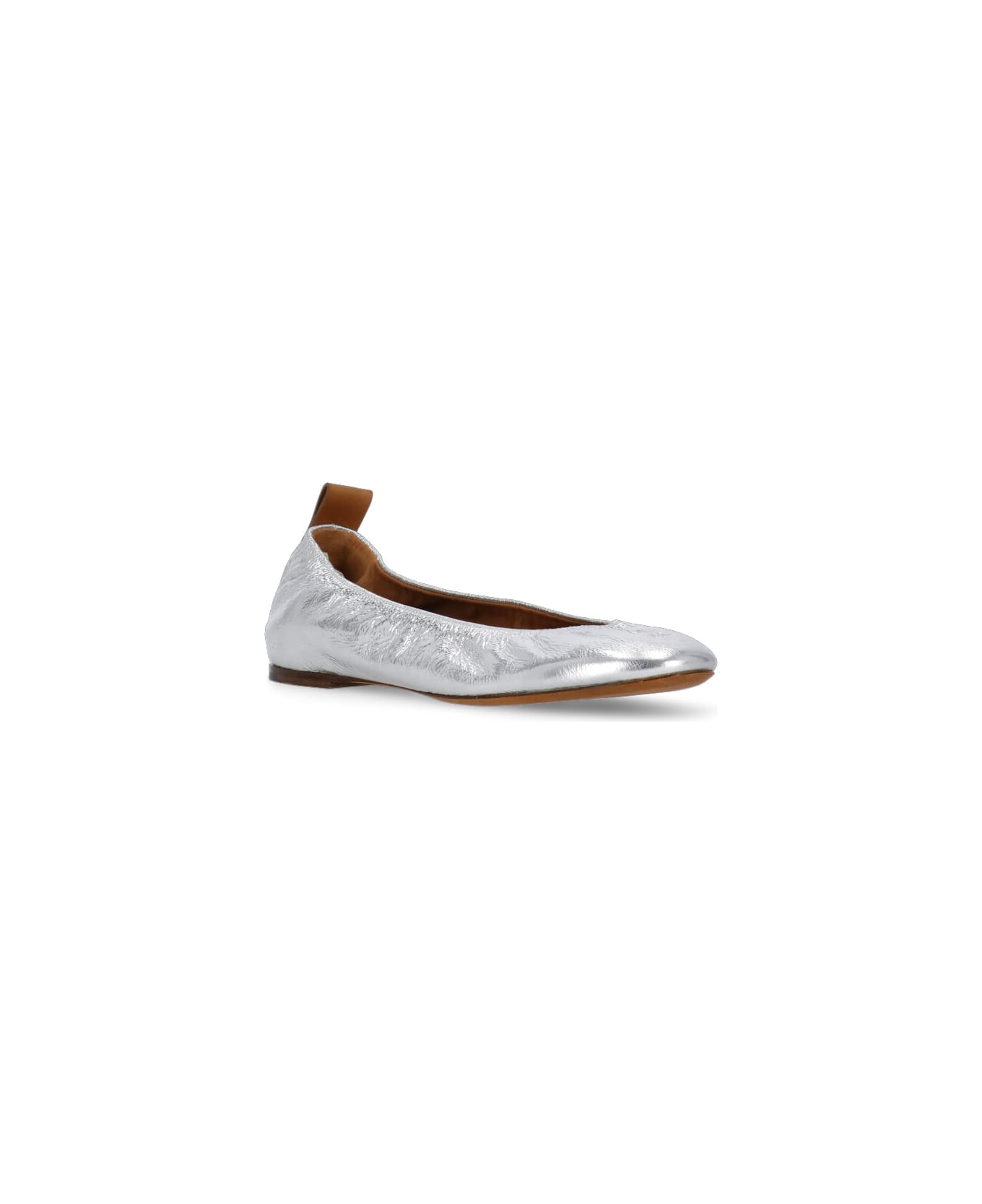Lanvin Leather Ballet Shoes - Silver フラットシューズ