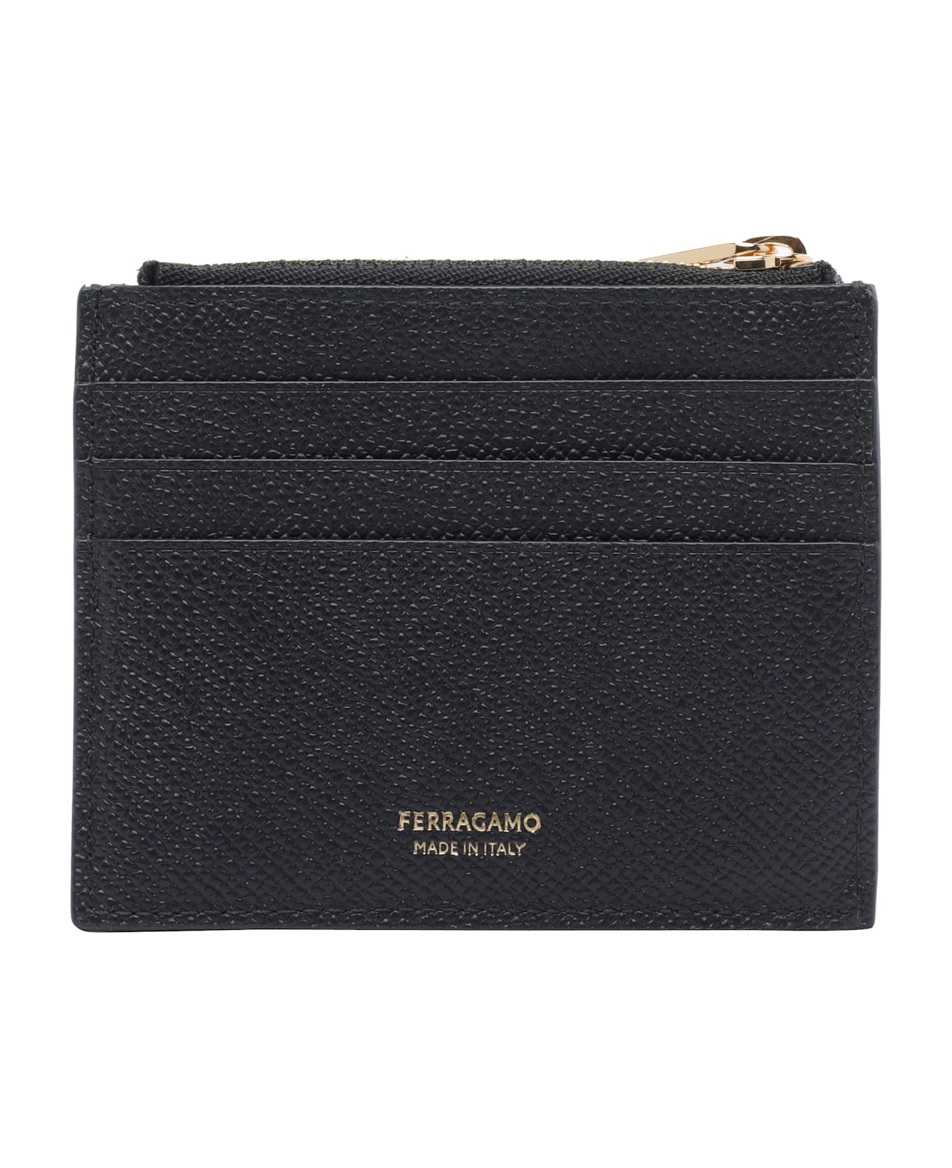 Ferragamo Micro Gancini Cards Holder - Black