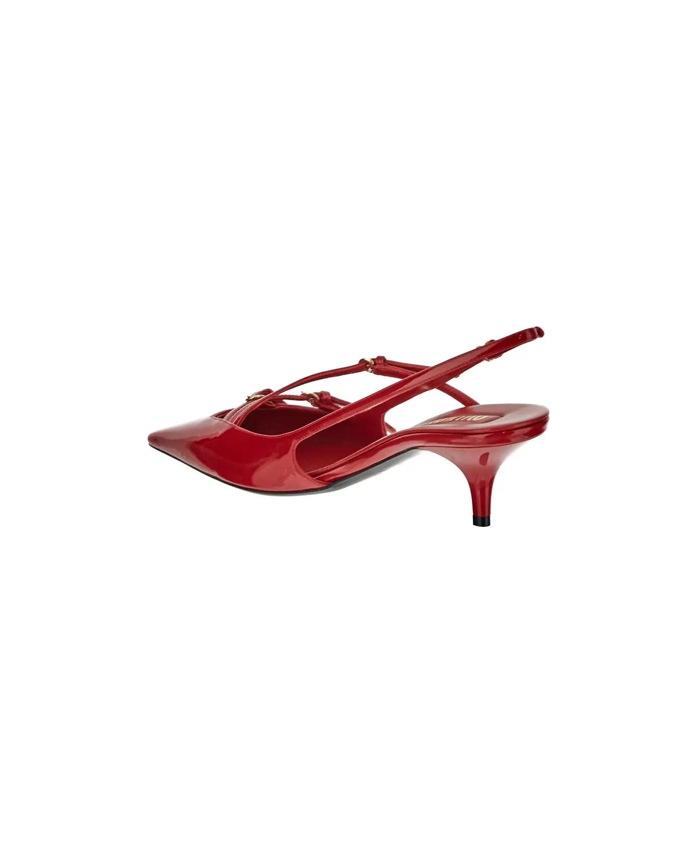 Miu Miu Slingback Décolleté - Rosso