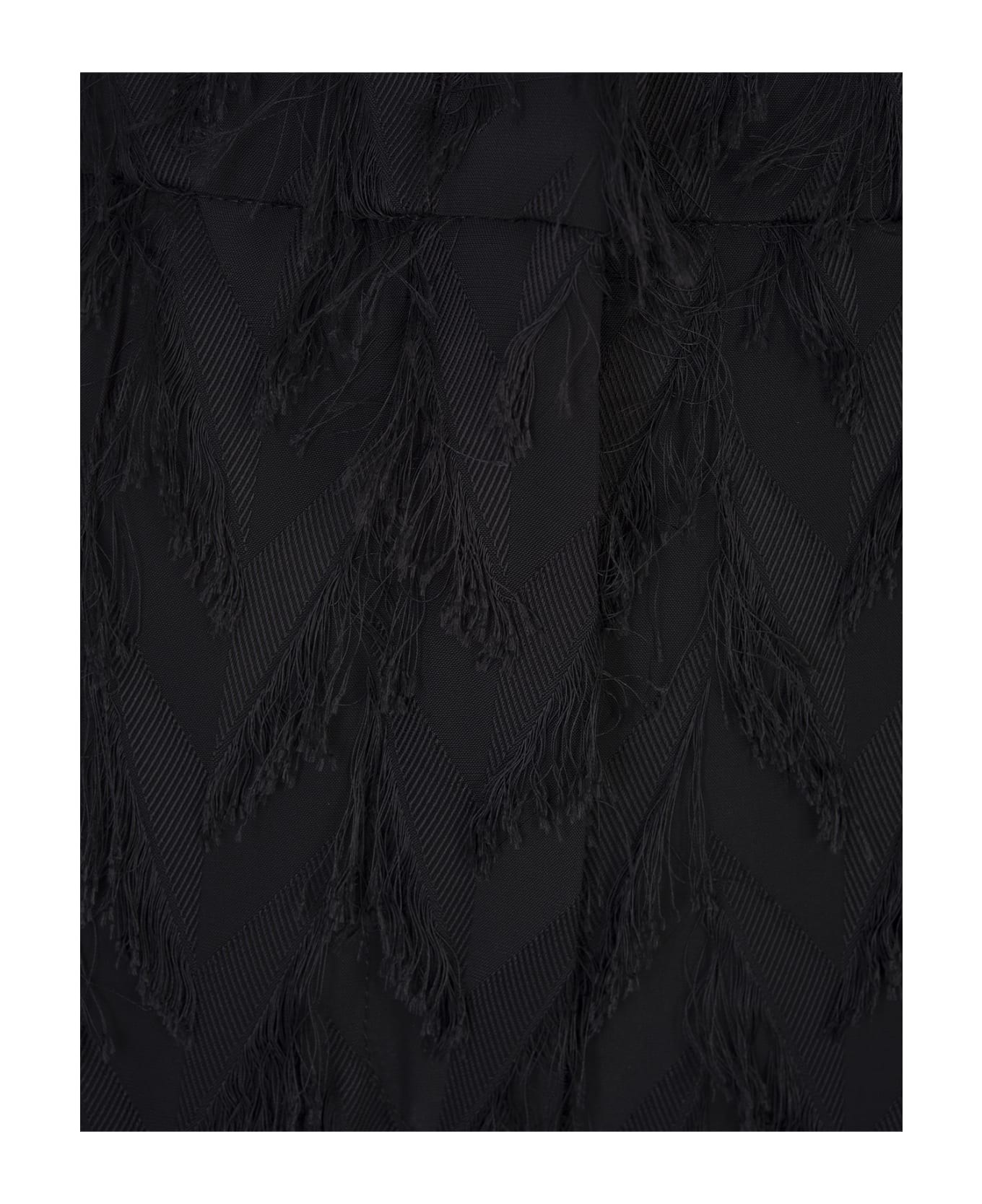 MSGM Wide Black Trousers In Fluid Viscose Fil Coupè Fabric - Black