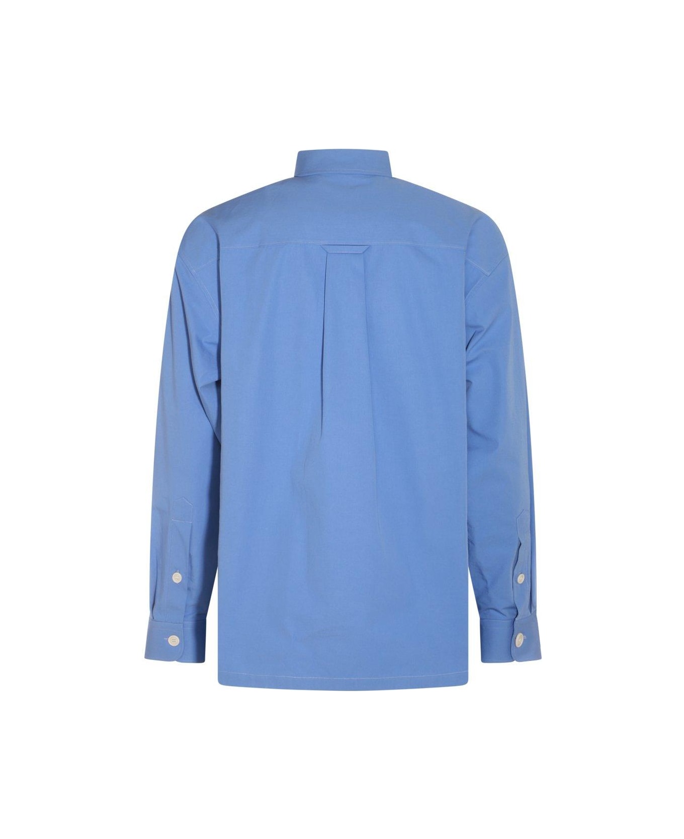 Gucci Logo Embroidered Long-sleeve Shirt - MULTICOLOUR