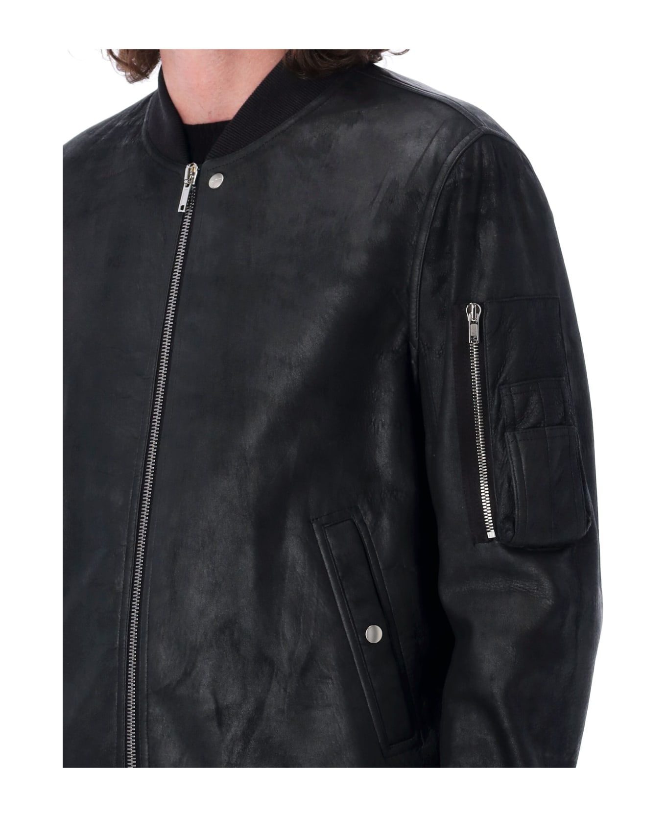 Rick Owens Classic Flight Jacket - BLACK