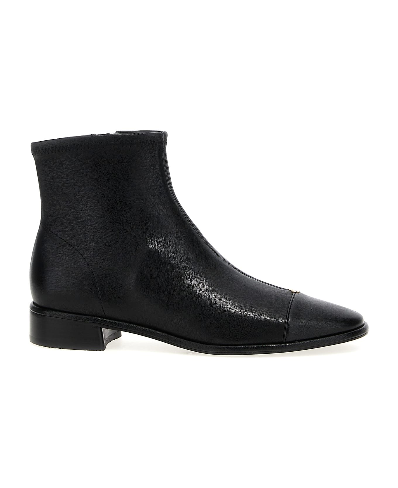 Tory Burch 'cap-toe' Ankle Boots - Black