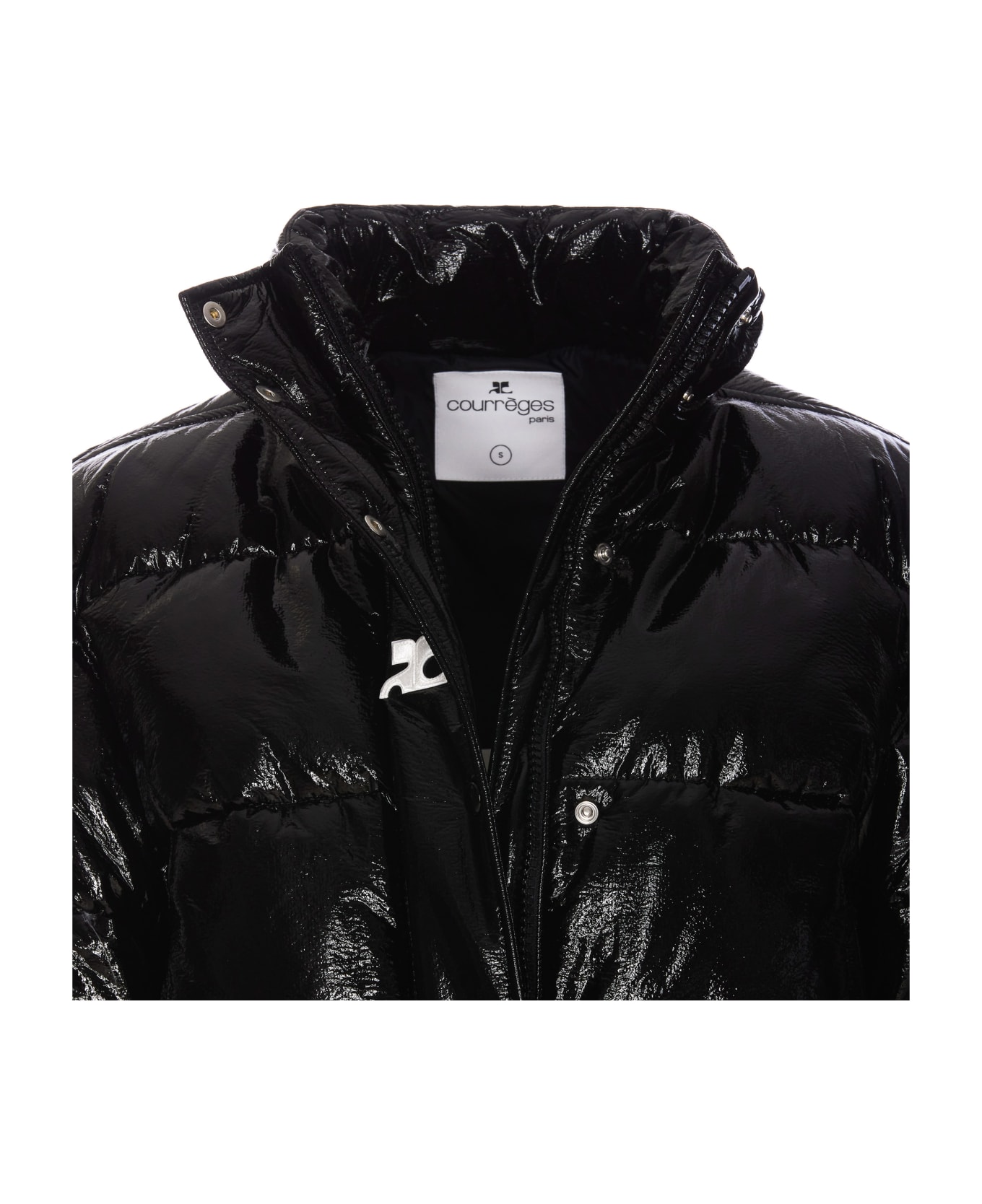 Courrèges Cropped Vinyl Puffer Jacket | italist