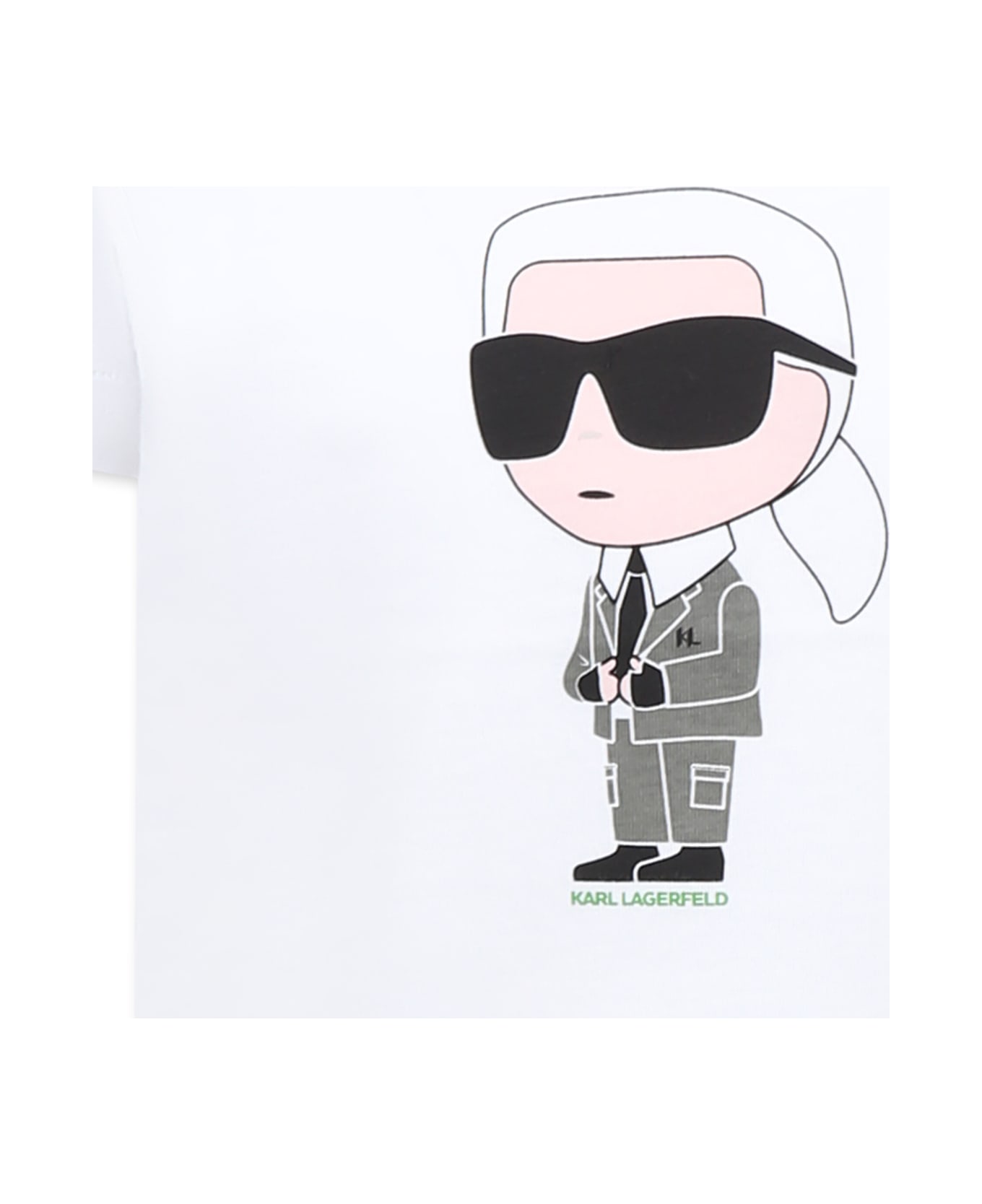 Karl Lagerfeld Kids White T-shirt For Girl With Karl - White