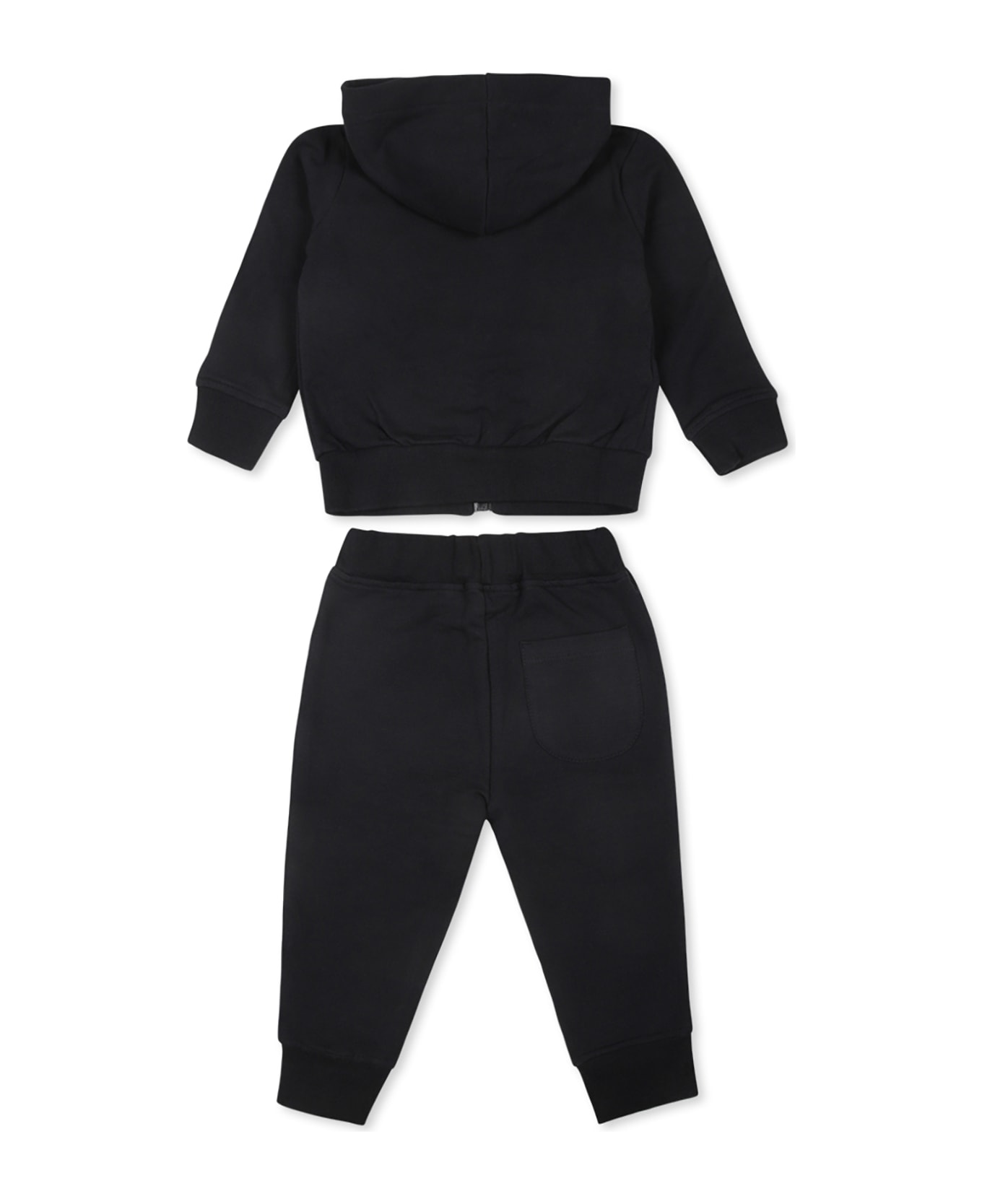 MSGM Black Suit For Baby Girl With Logo - Black