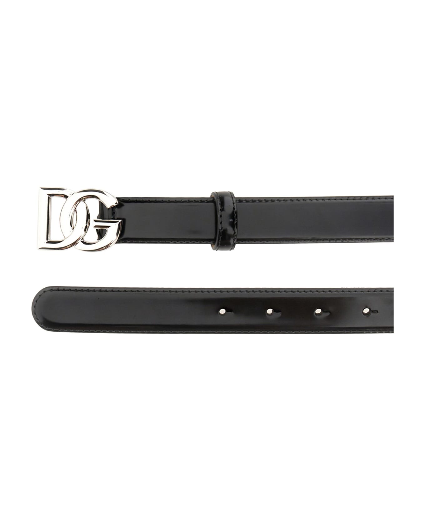Dolce & Gabbana Belt With Logo Buckle - Nero