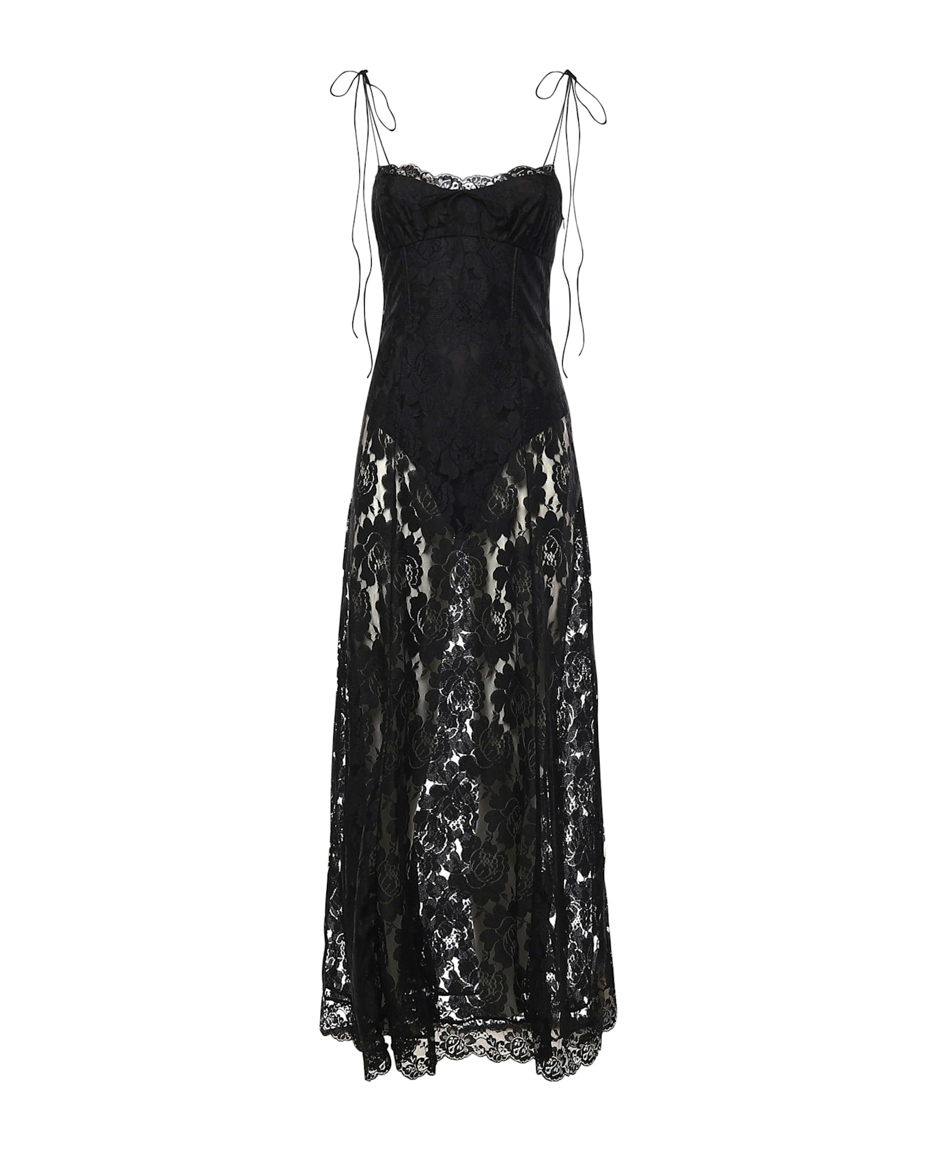For Love & Lemons Claudia Rose Long Dress - Black